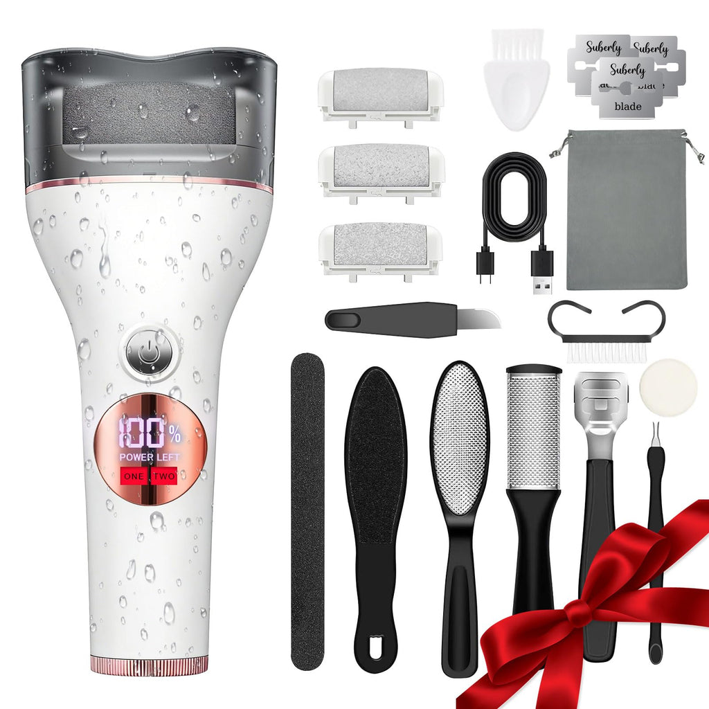 Zephiconn 17-in-1 Electric Foot File Kit – Rechargeable, Waterproof Foot Care Tool