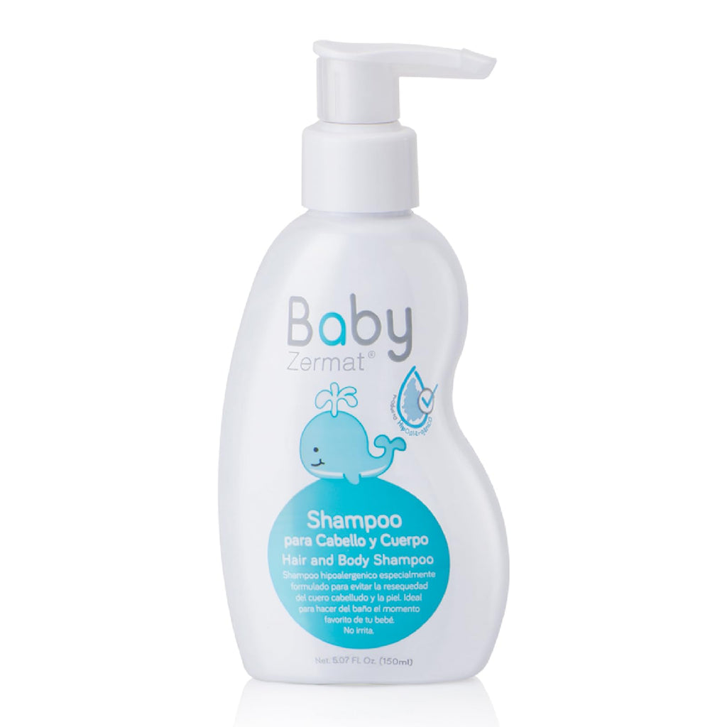 Zermat Hair and Body Shampoo for Babies – Gentle, Irritation-Free Cleansing (5.07 Fl Oz)