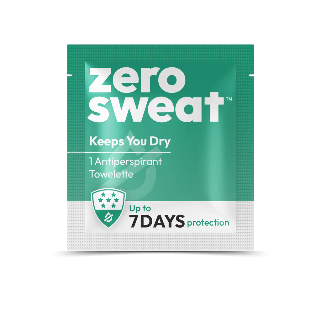 ZeroSweat Antiperspirant Wipes Deodorant | Clinical Strength Protection, 10 Wipes (New & Improved)