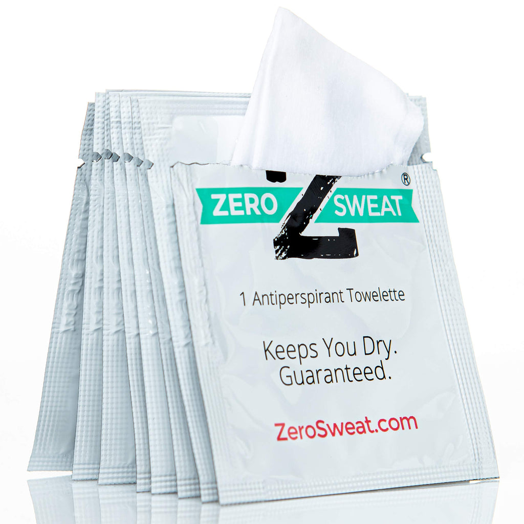 ZeroSweat Antiperspirant Wipes Deodorant | Clinical Strength Protection, 10 Wipes (New & Improved)