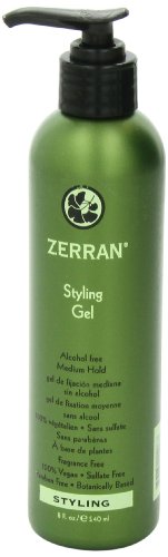 Zerran Hair Styling Gel – 8 oz – Vegan, Medium Hold, UV Protection