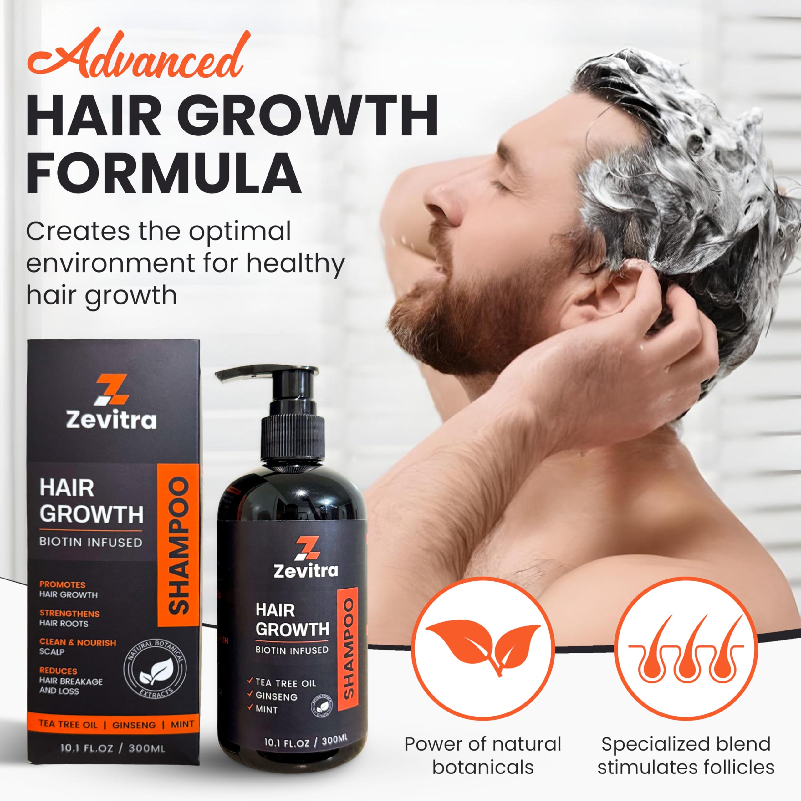 Zevitra Hair Growth Shampoo – Biotin & Botanicals for Stronger Hair