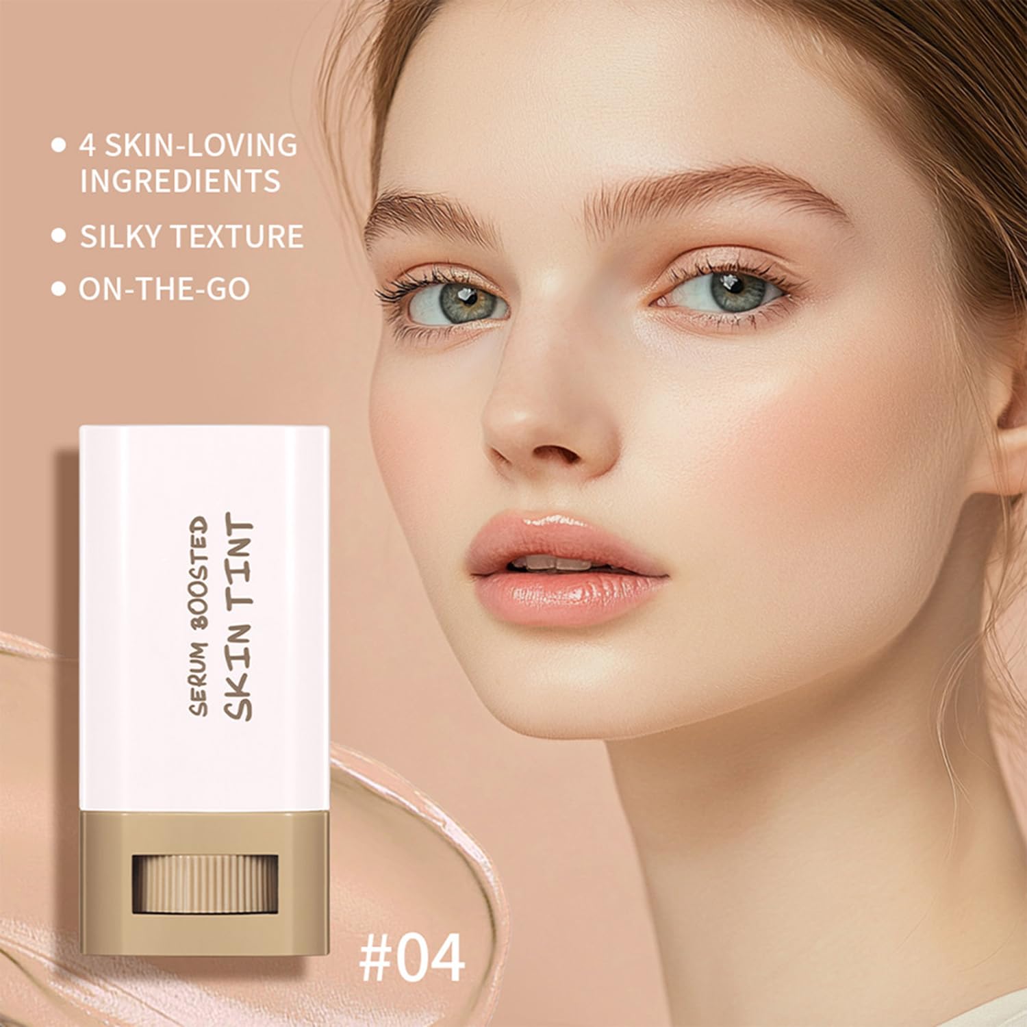 ZEXILILA 2 Pcs Foundation Stick – Serum-Infused Skin Tint & Contour, Shade #03 (0.63 oz)