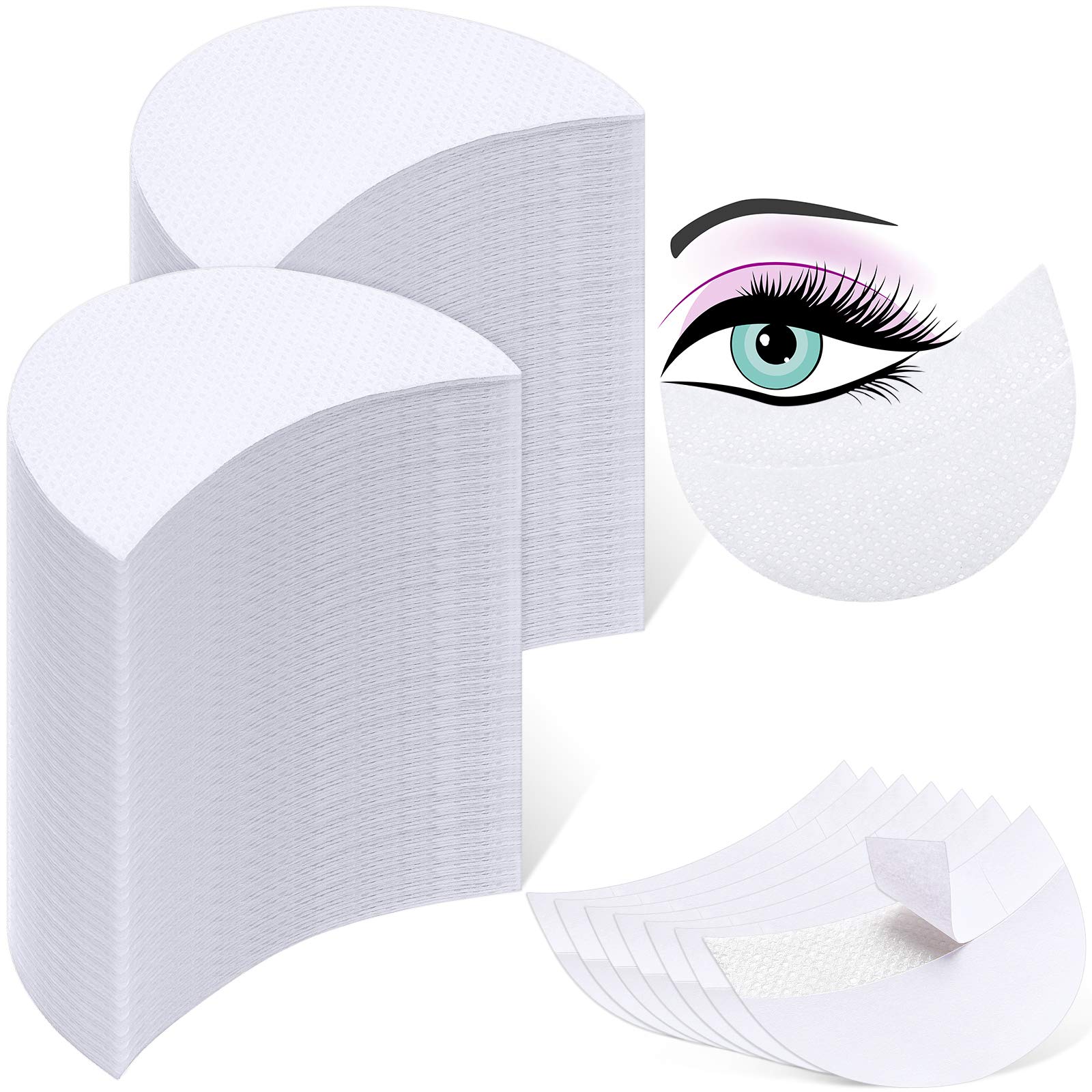 Zhanmai 600 Pieces Eyeshadow Pad Shields – White Half Moon Under-Eye Patches