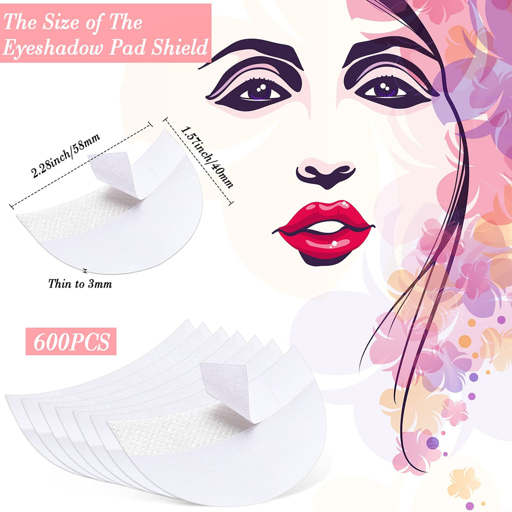 Zhanmai 600 Pieces Eyeshadow Pad Shields – White Half Moon Under-Eye Patches