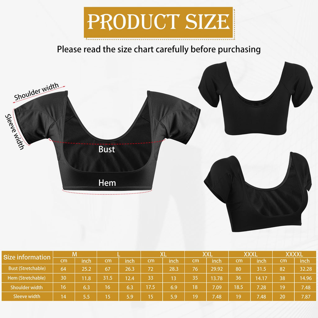 Zhanmai 3 Pcs Underarm Sweat Pads Vest for Women - Sweat-Proof Armpit Pads (Large, White/Beige/Black)