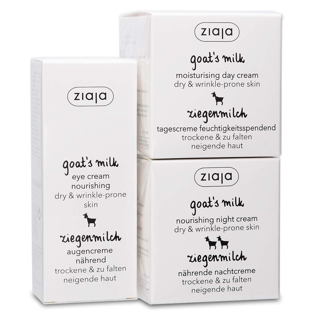 Ziaja Goat's Milk Bundle: Day, Night & Eye Cream – Hydration Set