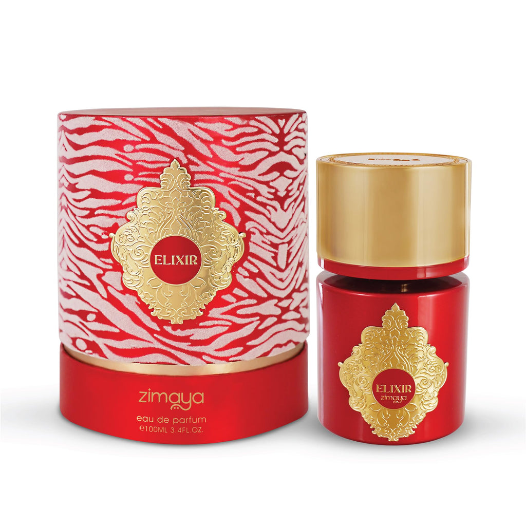 zimaya Elixir Red Pour Femme Eau De Parfum – 3.4 Fl Oz, Luxurious Feminine Fragrance