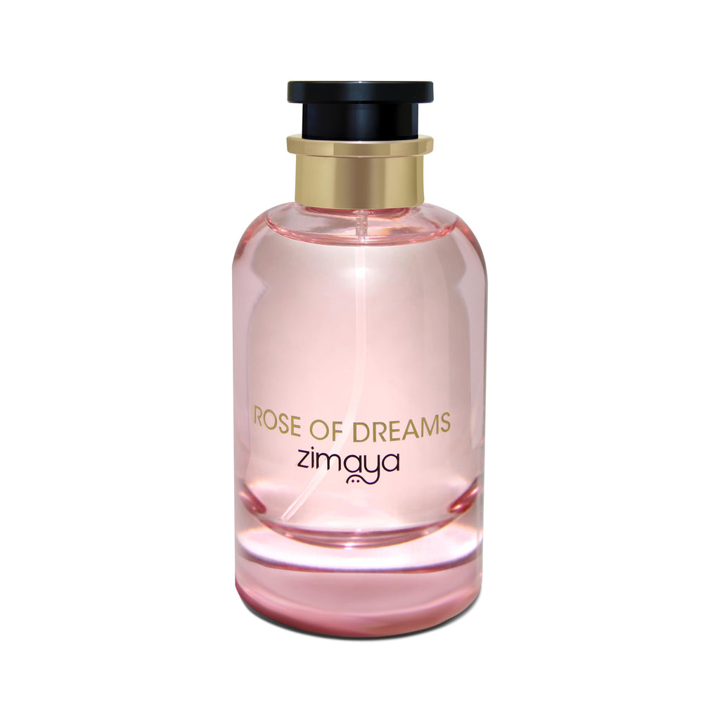 Zimaya Rose of Dreams Pour Femme Eau de Parfum, 3.4 Fl Oz – Romantic Rose, Peach & Amber Scent