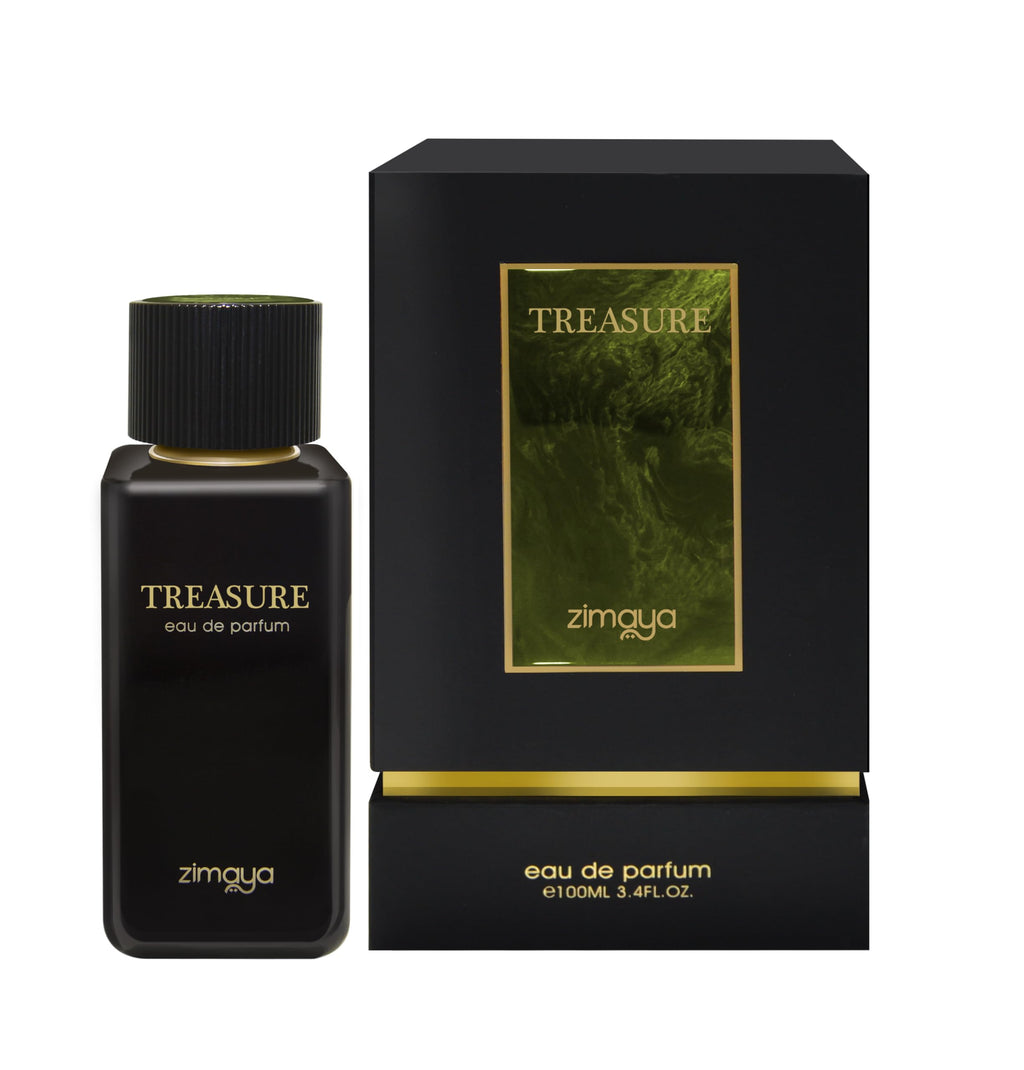 zimaya Treasure Pour Homme Eau de Parfum – Fresh Citrus Woody Scent with Amber & Musk (3.4 fl oz)