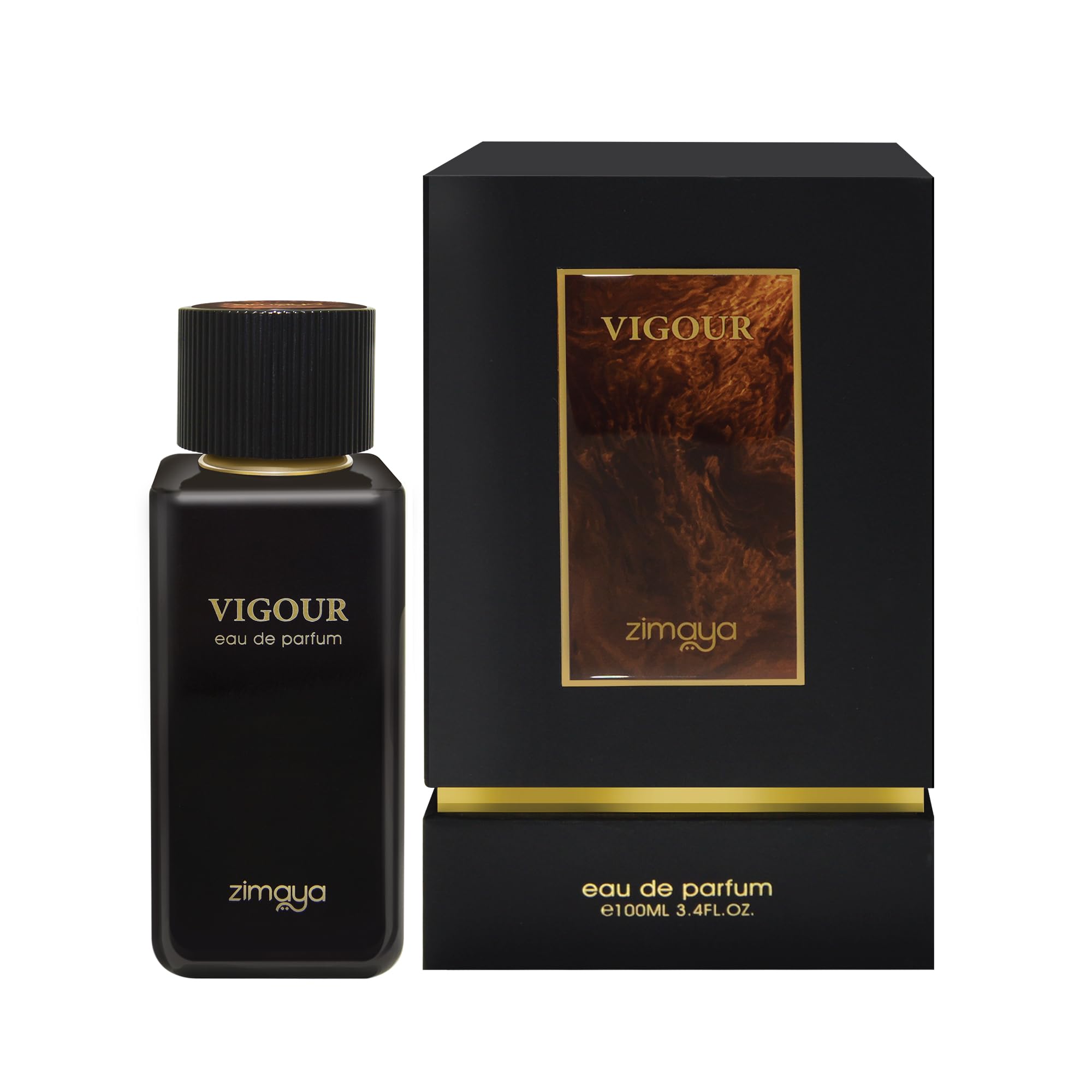 Zimaya Vigour Pour Homme Eau de Parfum – 3.4 Fl Oz | Spicy Fresh Oud, Woods & Musk