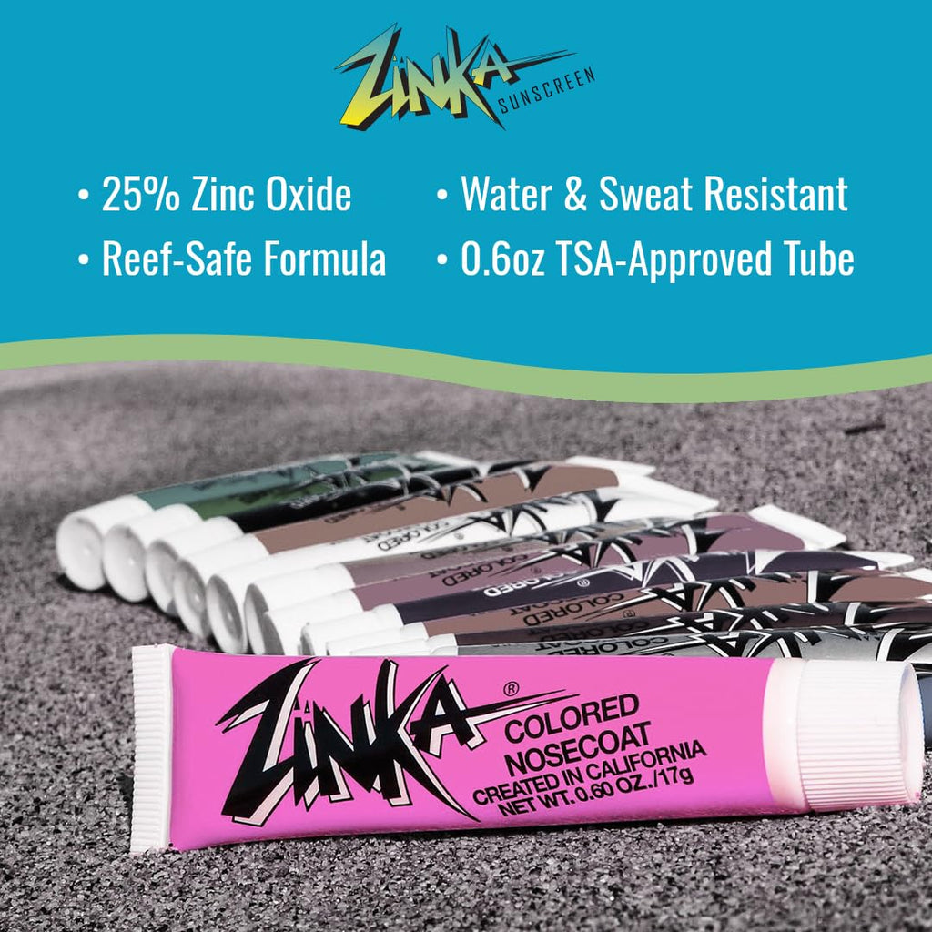 Zinka Pink Nosecoat Sunblock – High Zinc Oxide Formula, 2 Pack