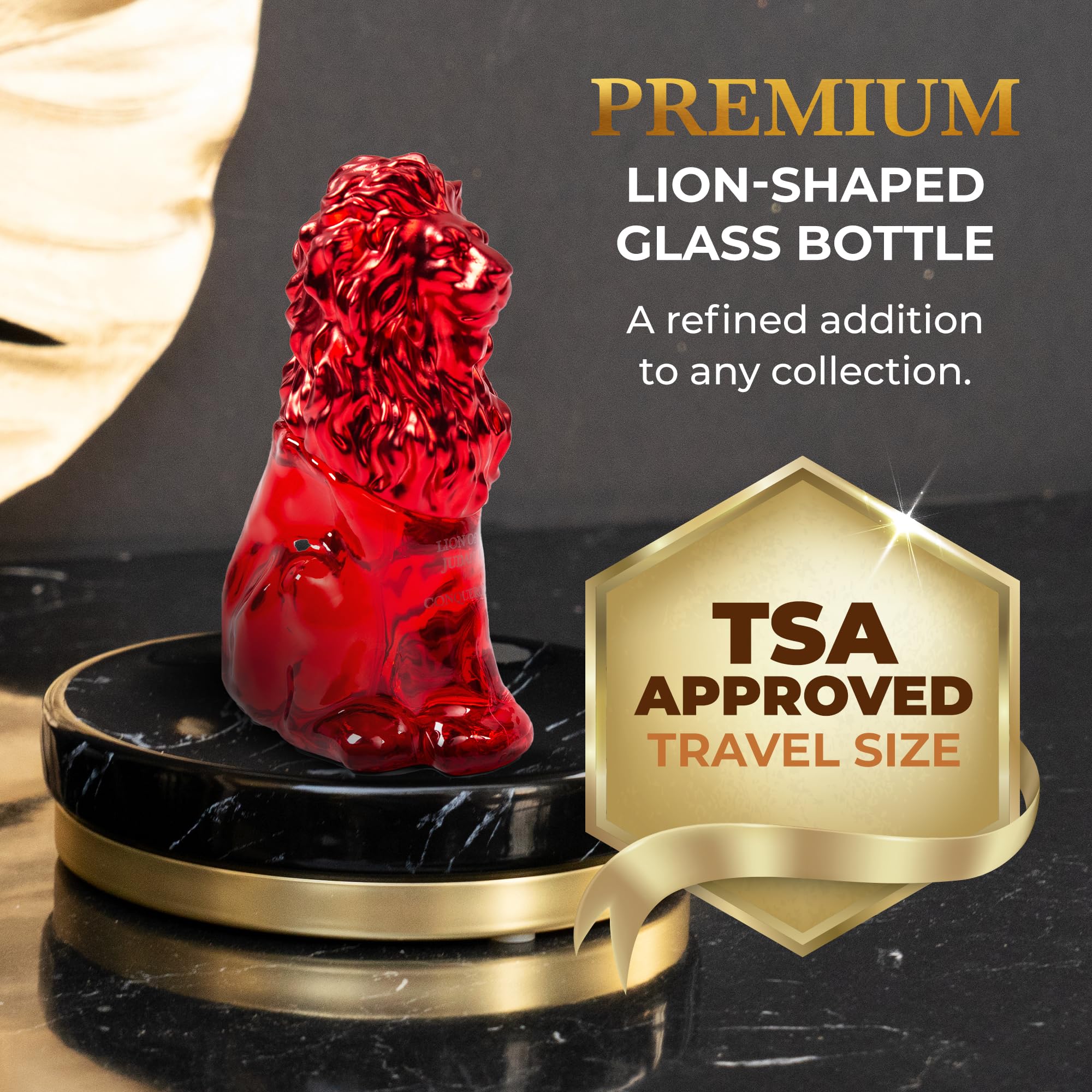 Zion’s Lion of Judah: LION OF JUDAH Travel Size Cologne Set for Men – 3x 15ml EDP in Lion-Shaped Bottle