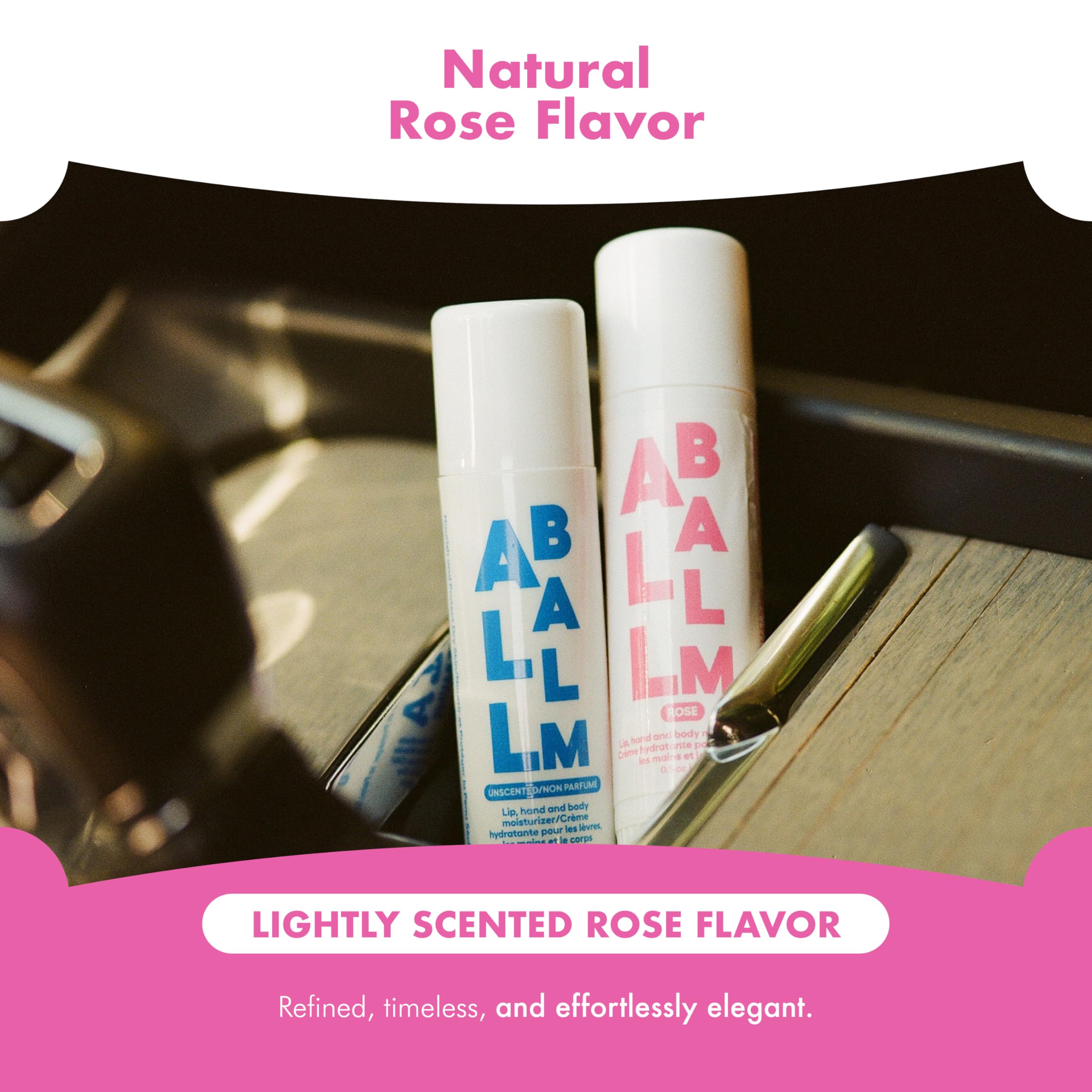 Zizia Rose Multi All Balm Stick – Moisturizing Lip, Hand & Body Balm with Shea Butter & Jojoba Oil