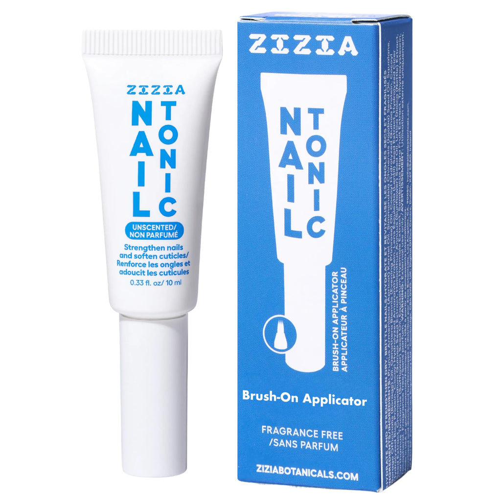 Zizia Botanicals Unscented Nail Tonic – Nourishing Nail & Cuticle Oil with Squalane, Rice Protein & Jojoba | Fragrance-Free, Vegan, Cruelty-Free, 0.33 fl oz