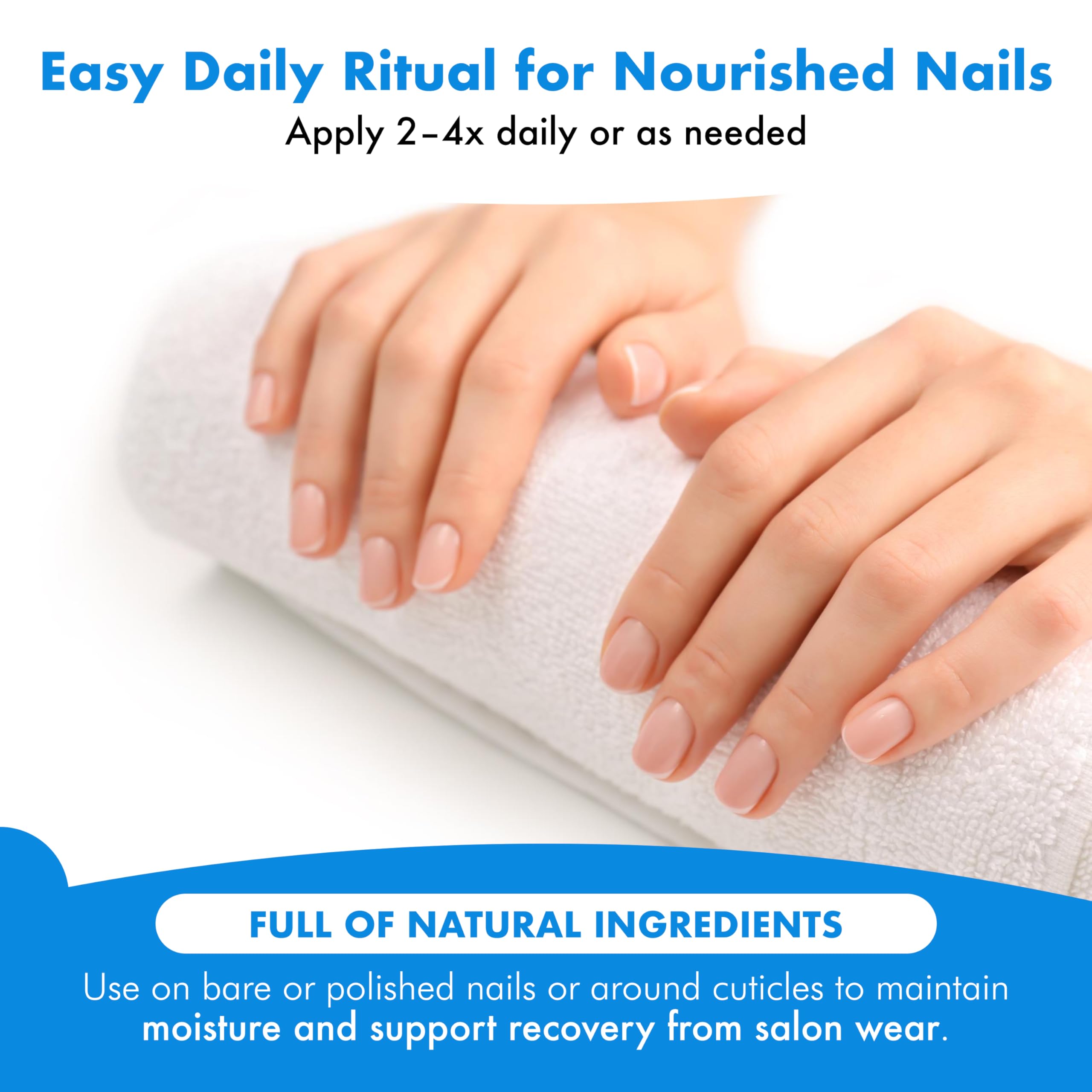 Zizia Botanicals Unscented Nail Tonic – Nourishing Nail & Cuticle Oil with Squalane, Rice Protein & Jojoba | Fragrance-Free, Vegan, Cruelty-Free, 0.33 fl oz