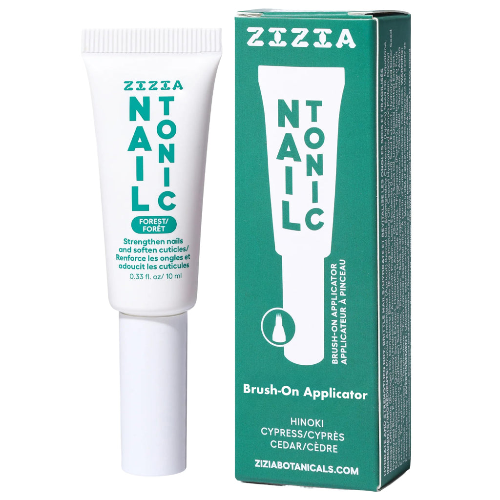 Zizia Forest Nail Tonic – Vegan Nail & Cuticle Oil with Squalane, Rice Protein, Jojoba | Hinoki Cedar Cypress Scent