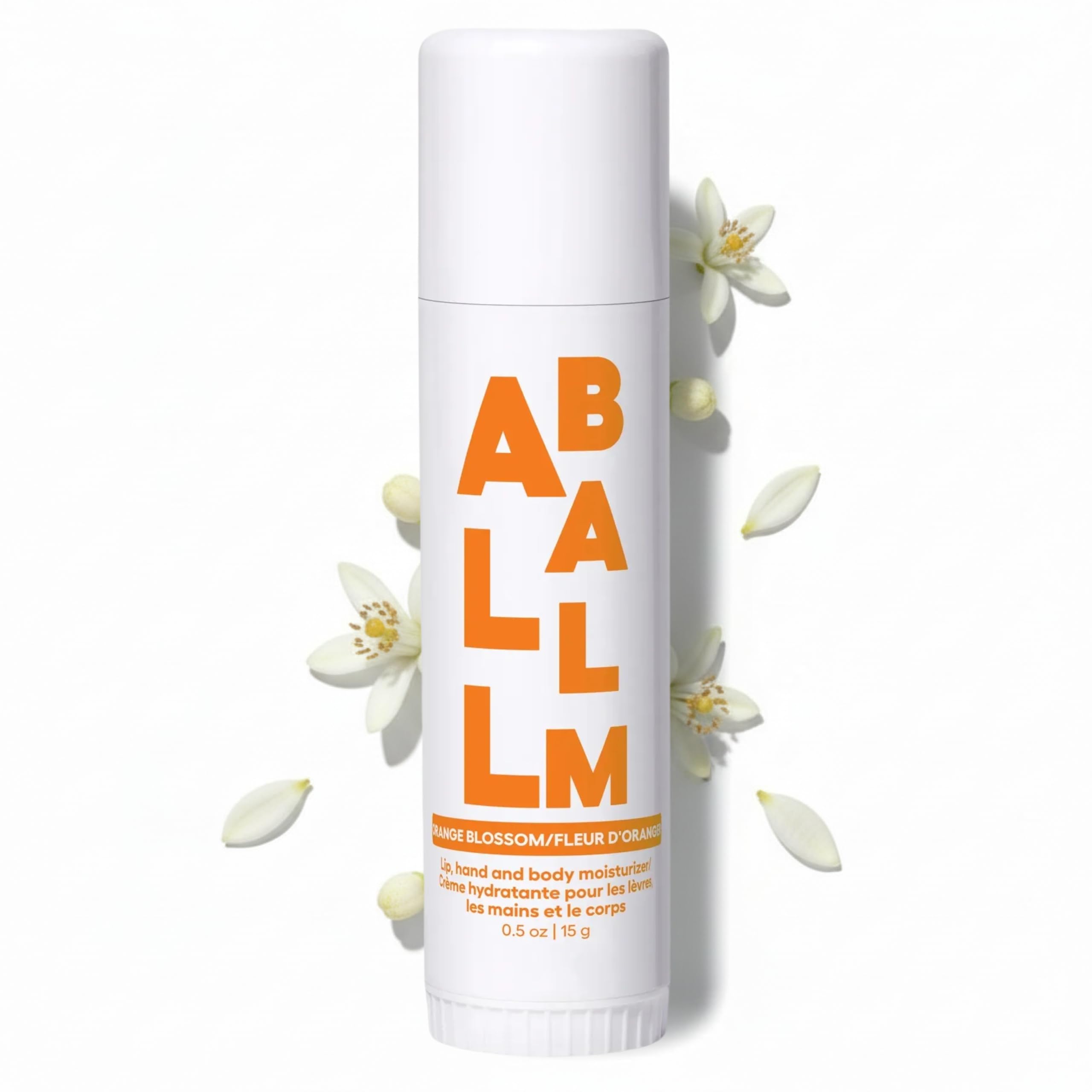 Zizia Botanicals Orange Blossom Neroli Multi Balm Stick – Hydrating Lip, Hand & Body Moisturizer 0.5 oz