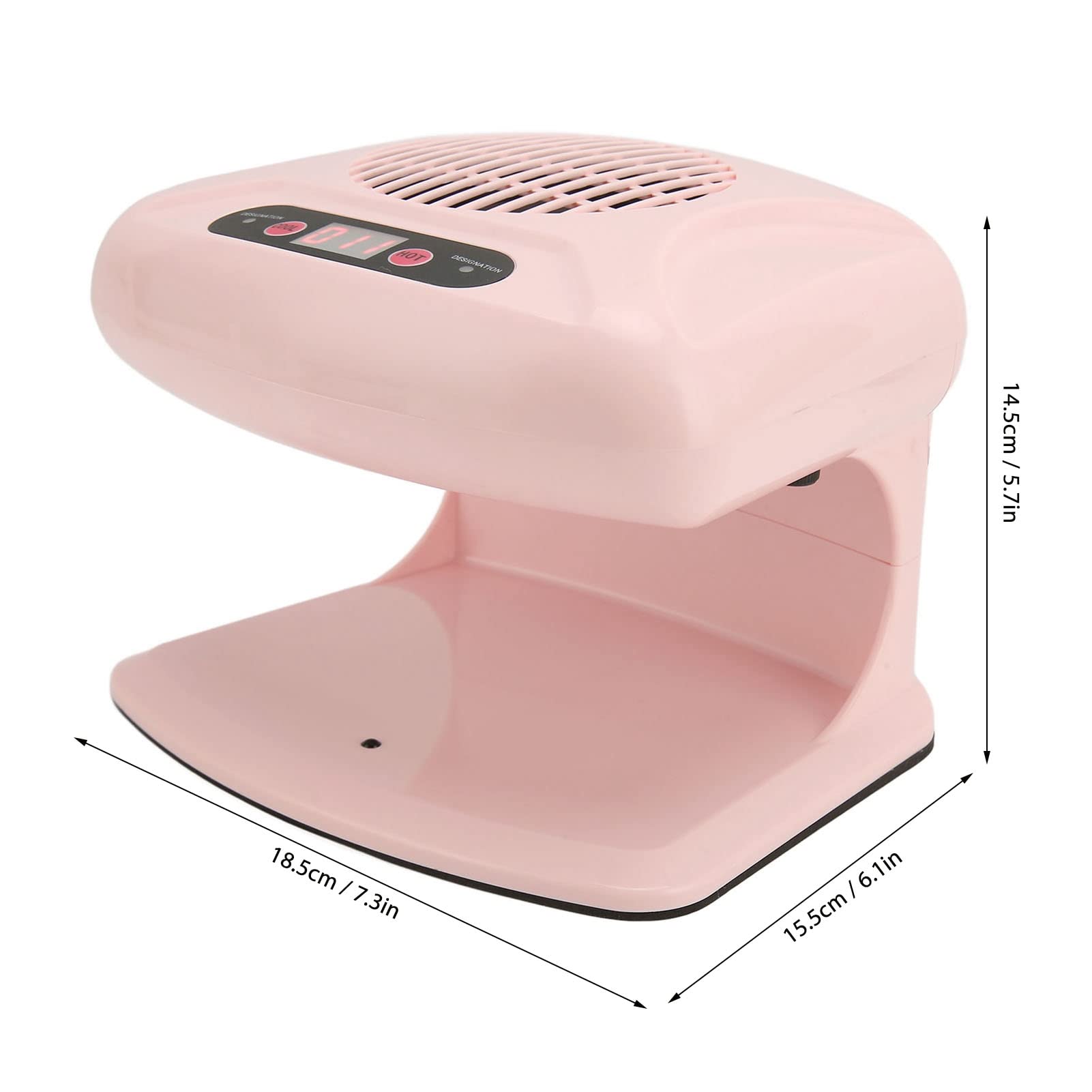 ZJchao Air Nail Dryer 300W - 2-in-1 Induction Cold/Hot Air for Home & Salon