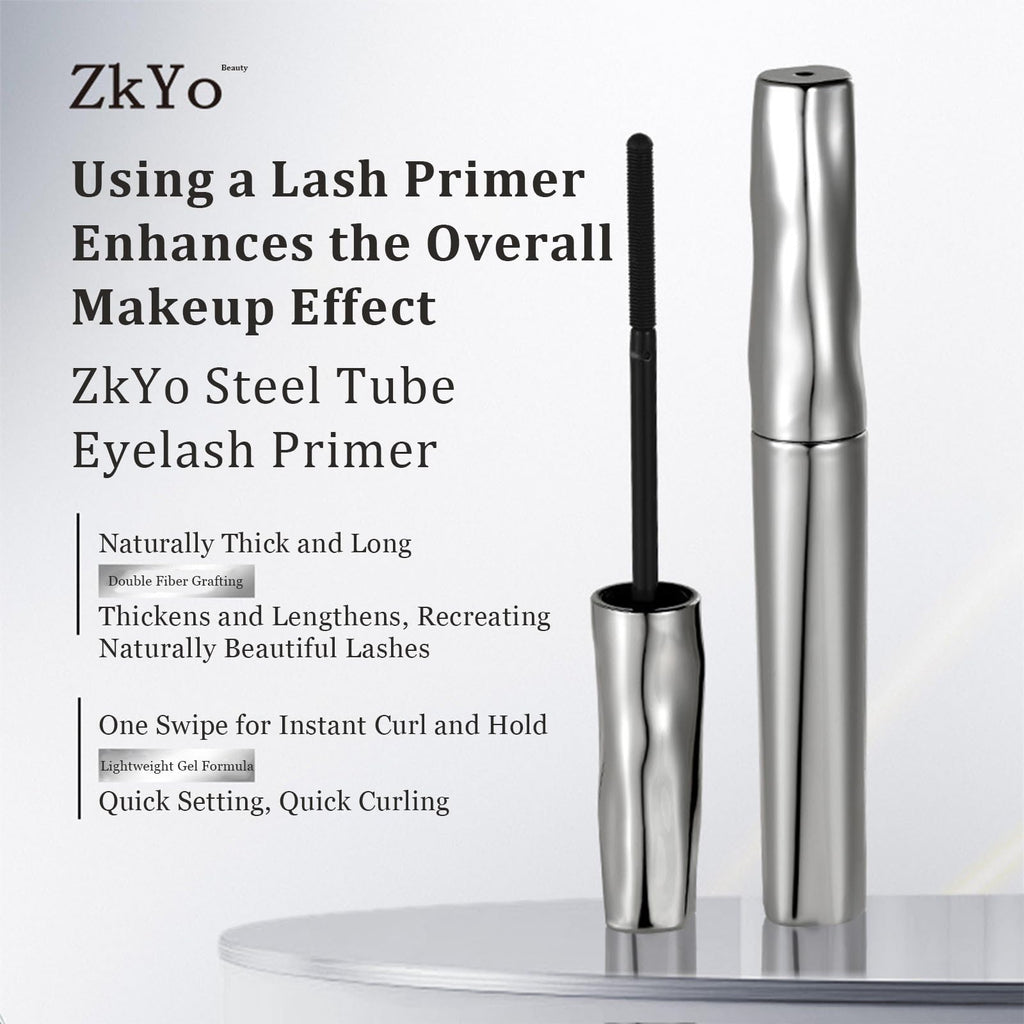 ZkYo Steel Tube Eyelash Primer – Waterproof Base Coat for Voluminous, Long-Lasting Lashes