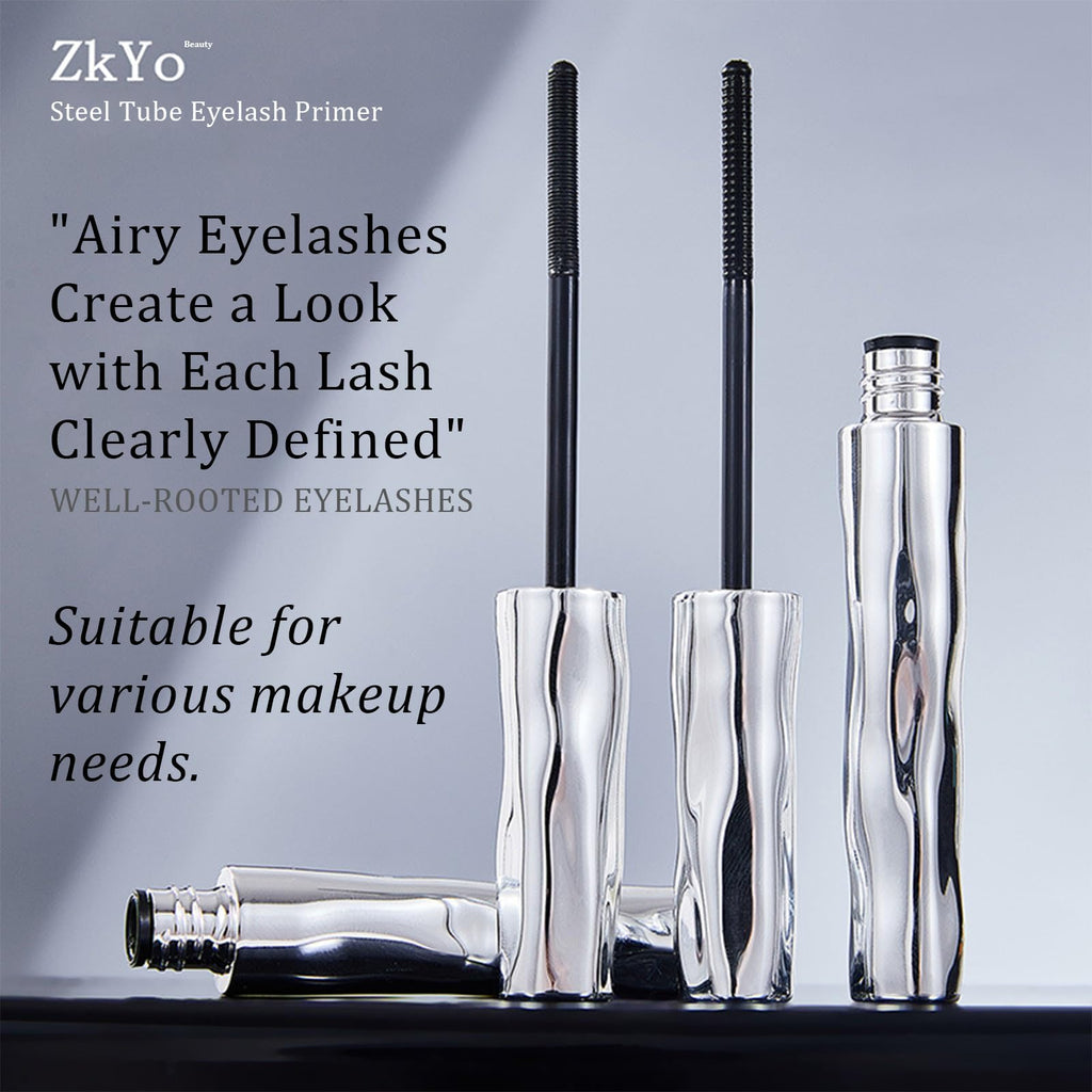 ZkYo Steel Tube Eyelash Primer – Waterproof Base Coat for Voluminous, Long-Lasting Lashes