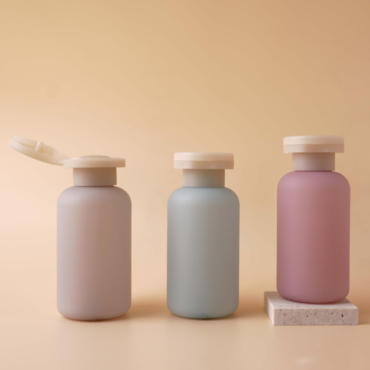 ZLSSETEC 3.4oz Travel Bottle Set - Leak-Proof Flip Cap | Forest Series (4 Pcs)