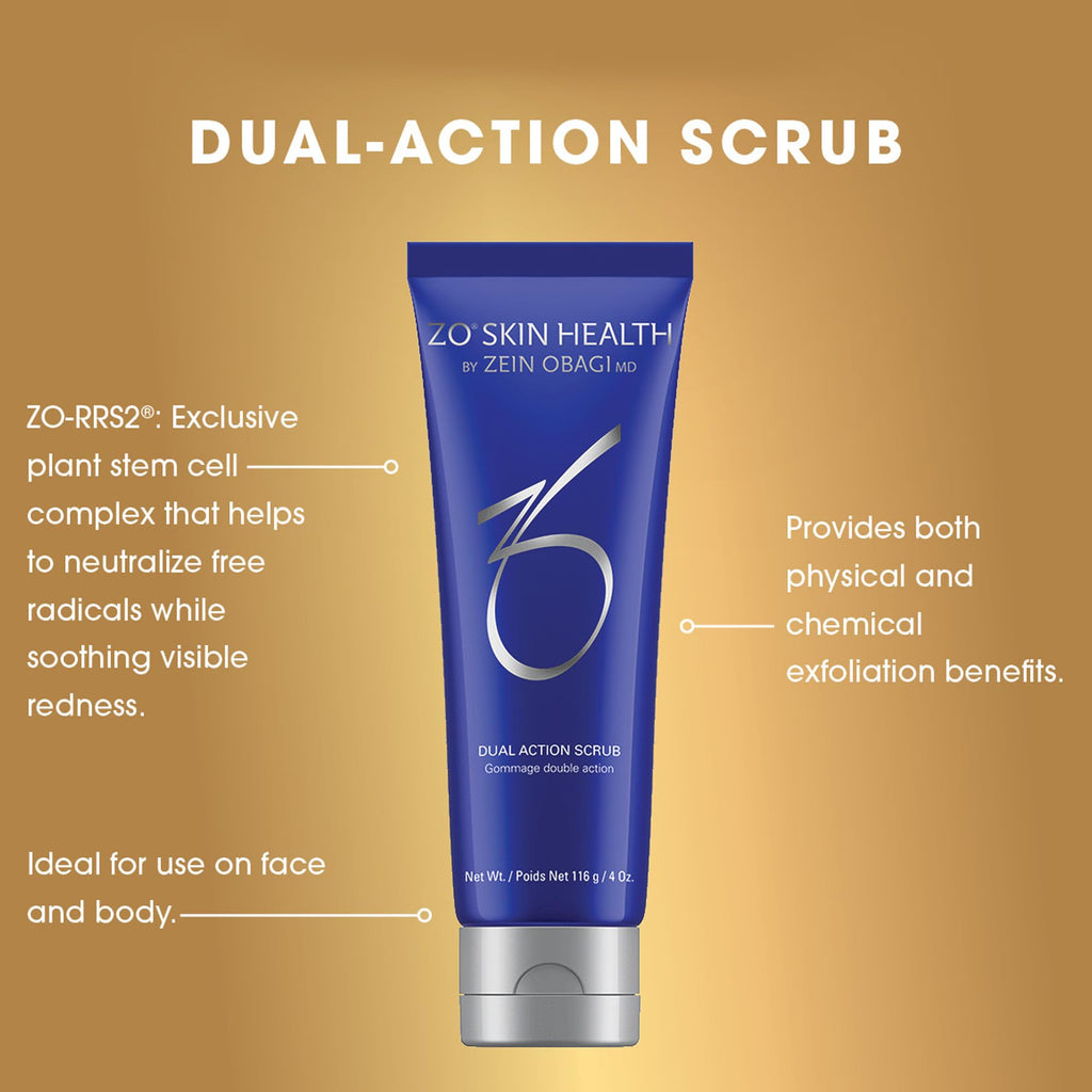 ZO SKIN HEALTH Dual Action Scrub – Exfoliate Dead Skin Cells & Surface Oils (116 g / 4 oz)