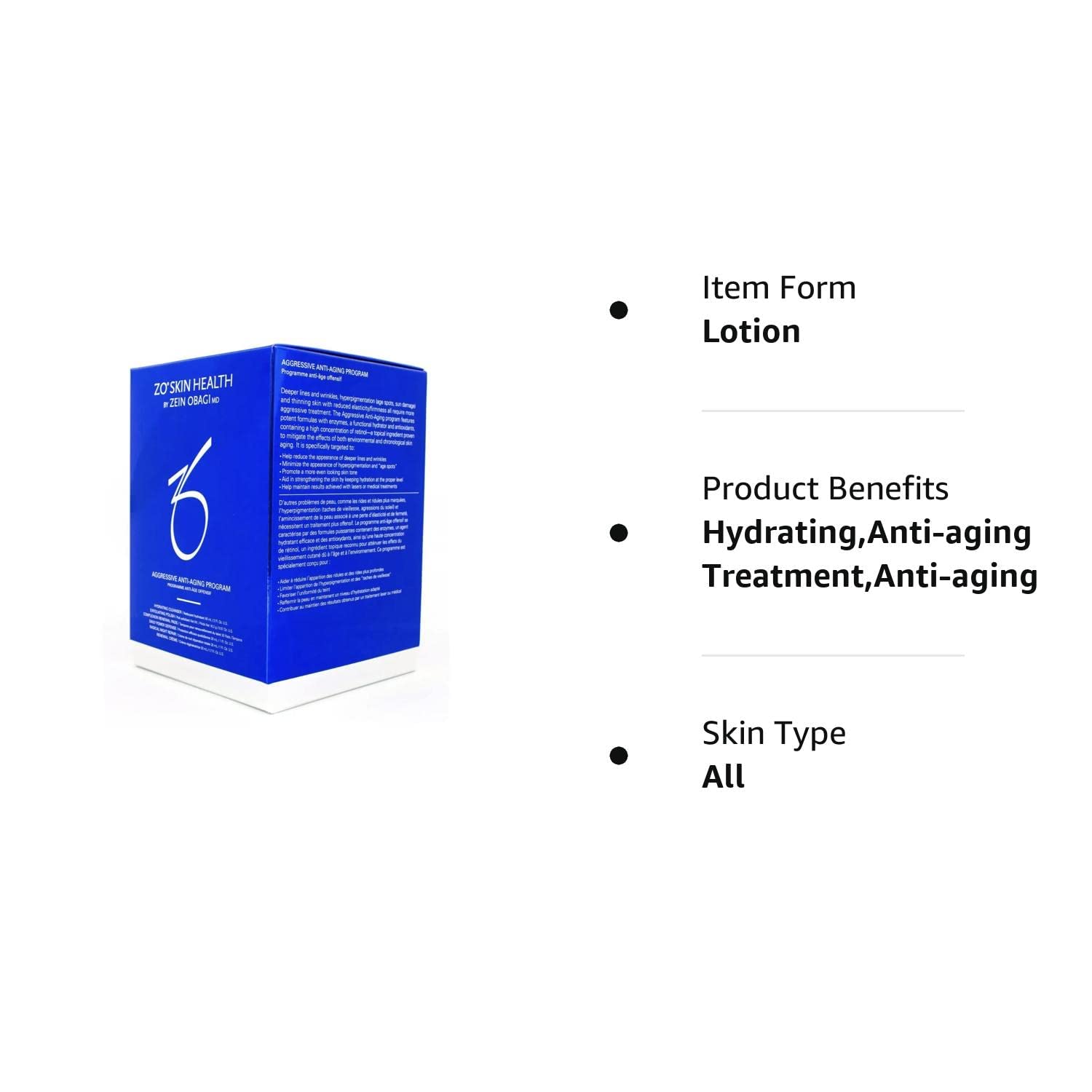 ZO Skin Health Exfoliating Aggressive Anti-Aging Program | Advanced Exfoliation for Radiant Skin
