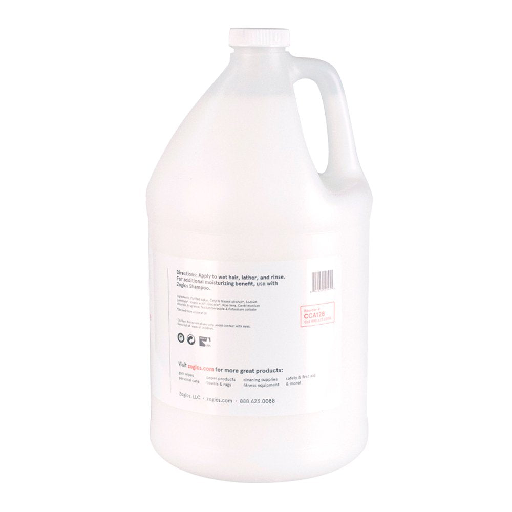 Zogics Citrus Aloe Scented Conditioner – 4-Gallon Bulk Case for Gyms, Spas & Homes