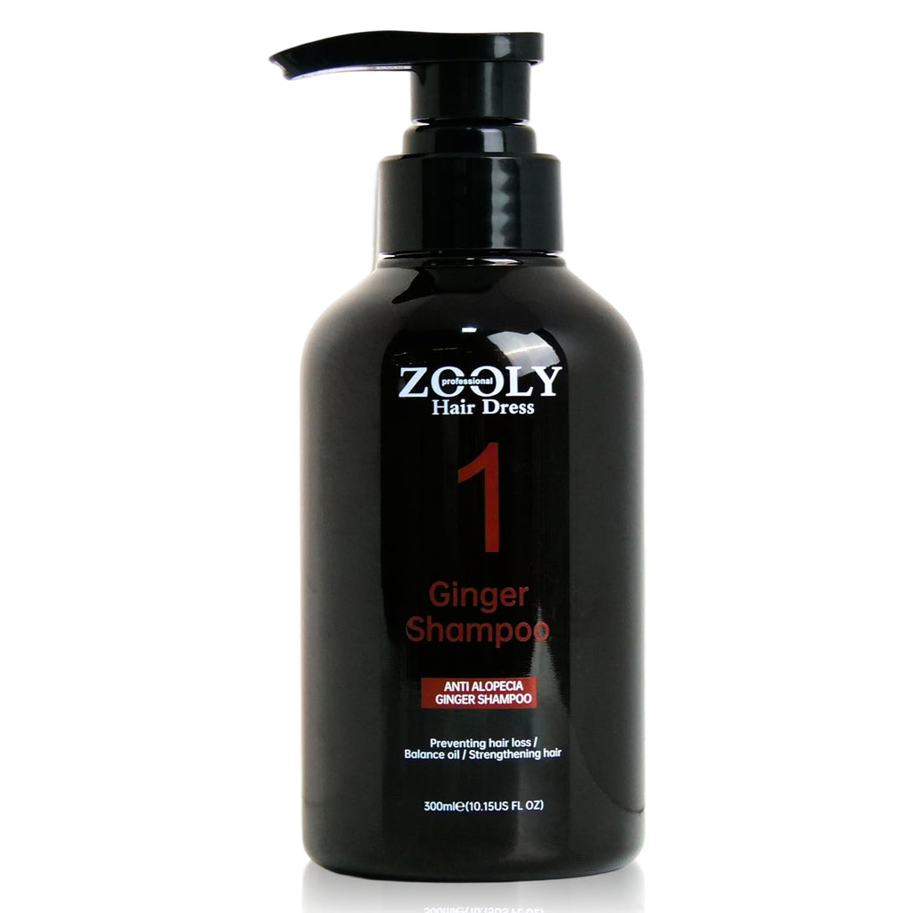 ZOOLY PROFESSIONAL Ginger Shampoo – Anti Hair Loss, Nourishes Roots, Salon-Quality Scalp Care (10.15 fl oz)