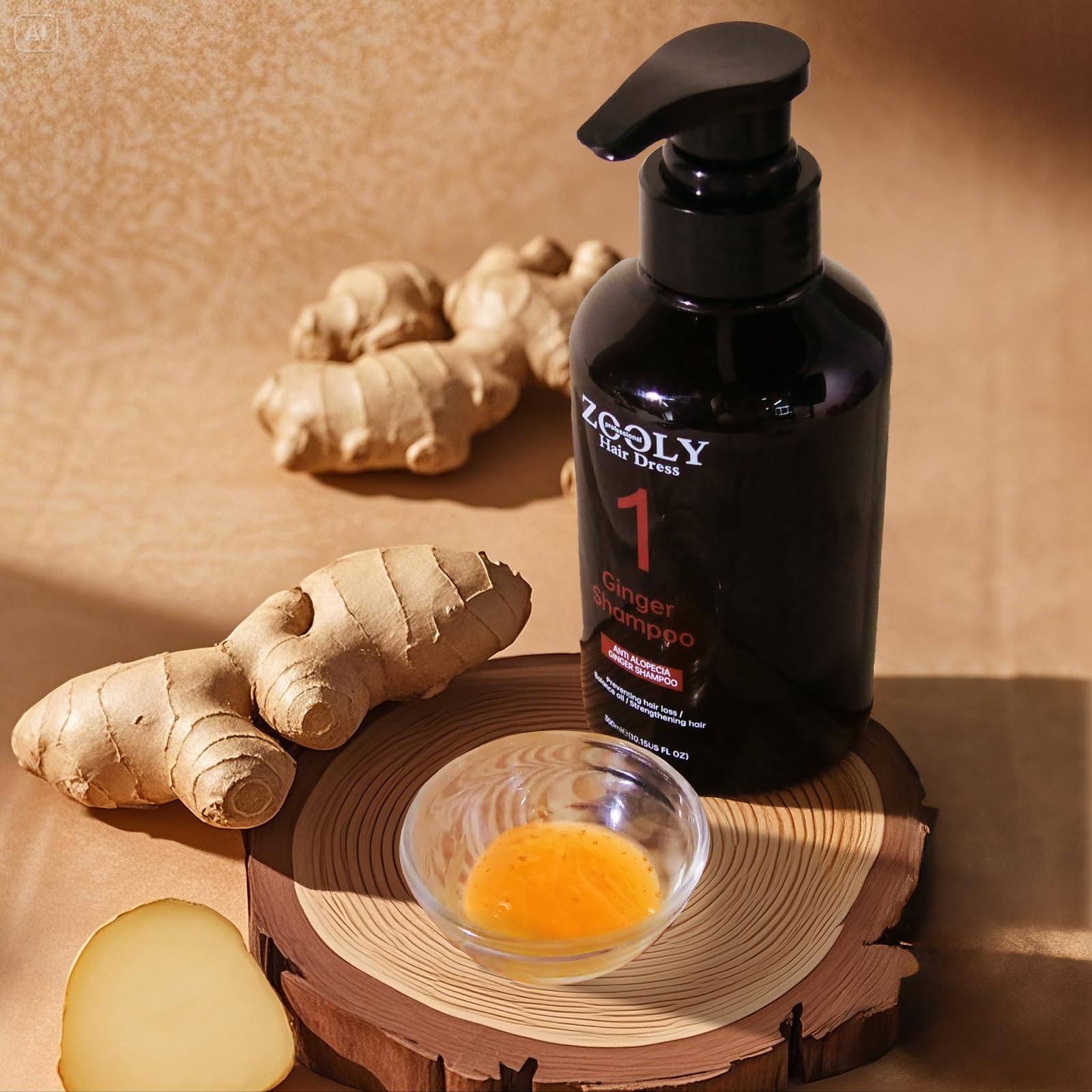 ZOOLY PROFESSIONAL Ginger Shampoo 10.15 Fl Oz (Pack of 2) – Anti-Hair-Loss & Nourishing Root Care