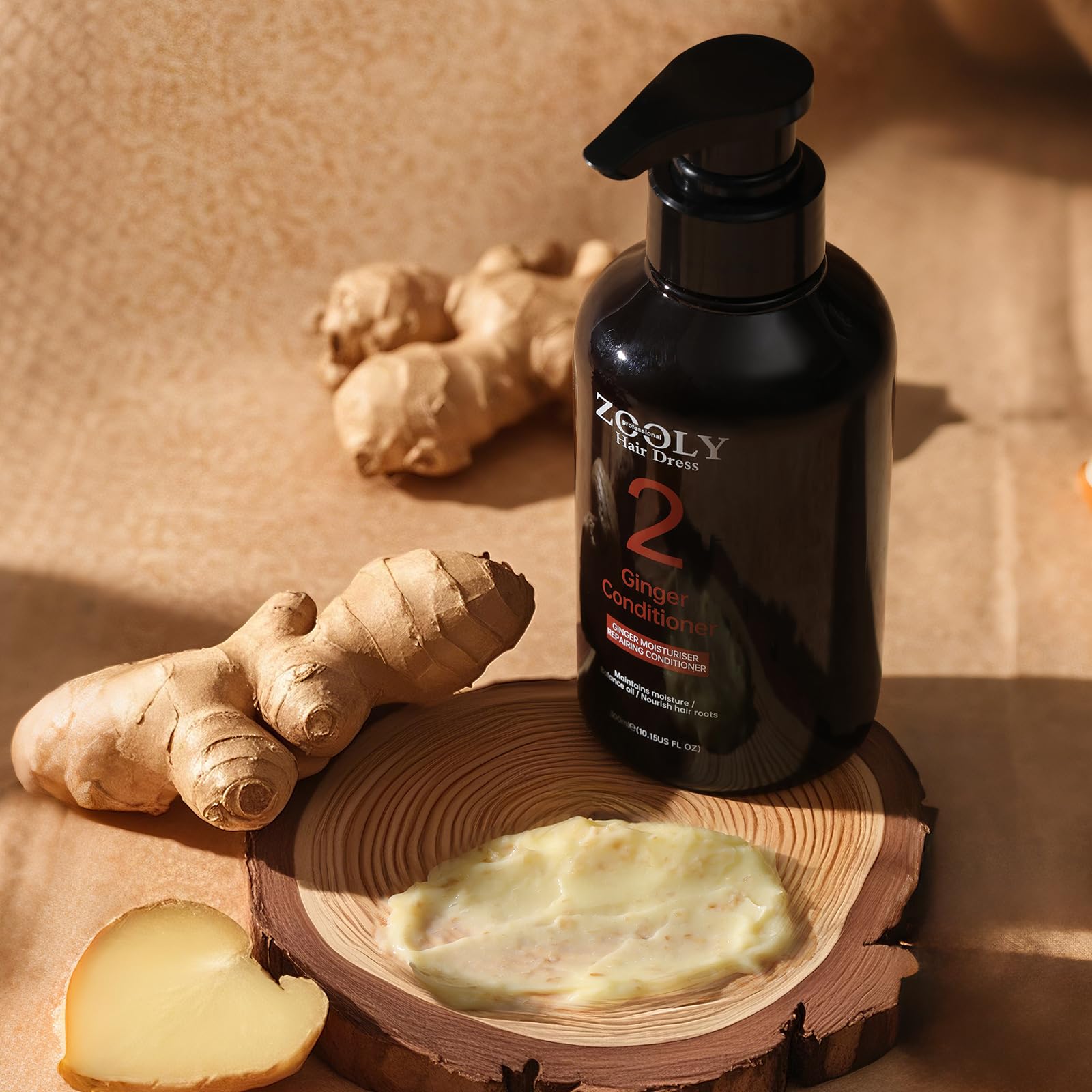 ZOOLY PROFESSIONAL Ginger Shampoo & Conditioner Set 20.3 Fl Oz – Nourishes Roots, Salon-Grade Scalp Care