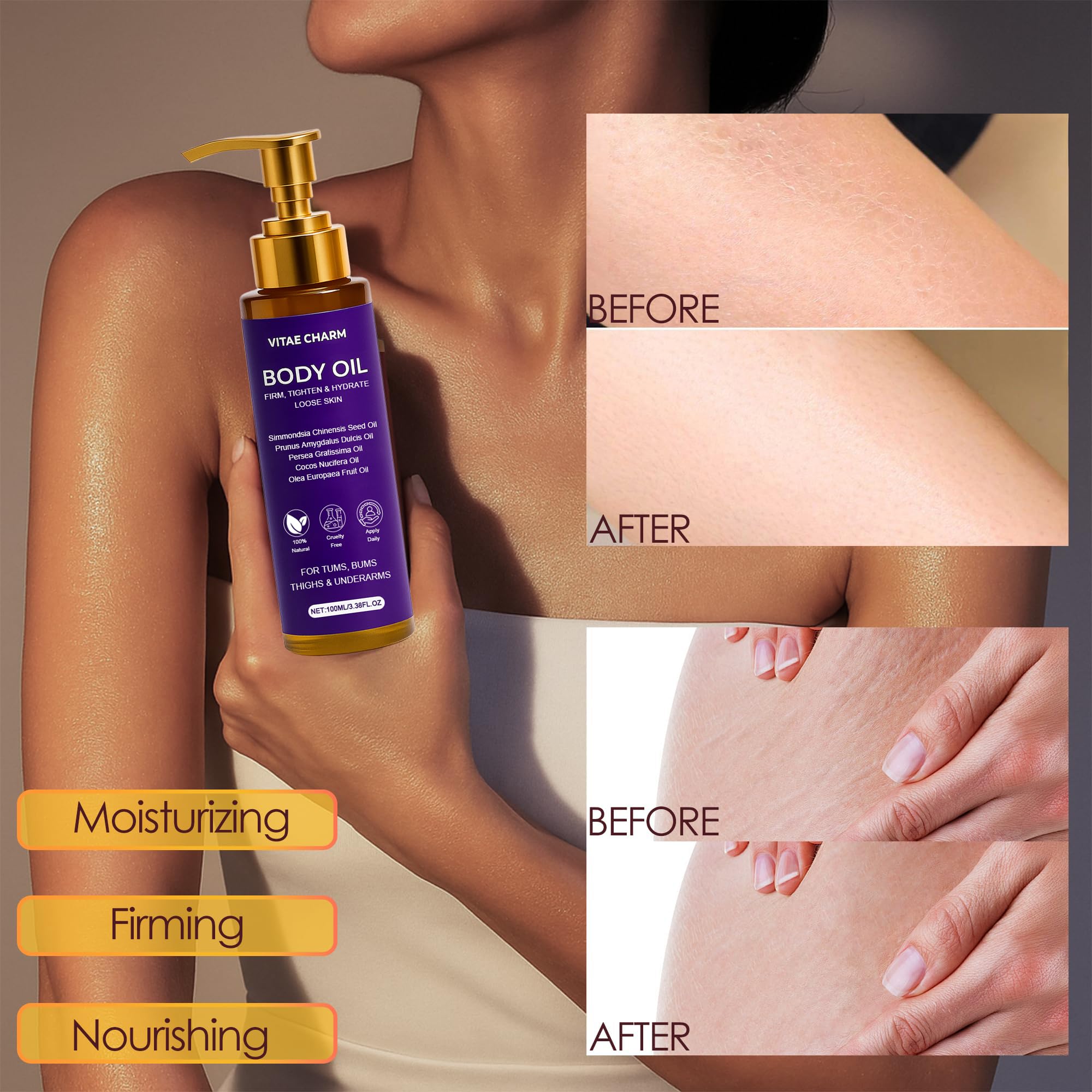 Zotreval Vitae Charm Body Oil | Luxury Firming & Hydration for Crepe Skin
