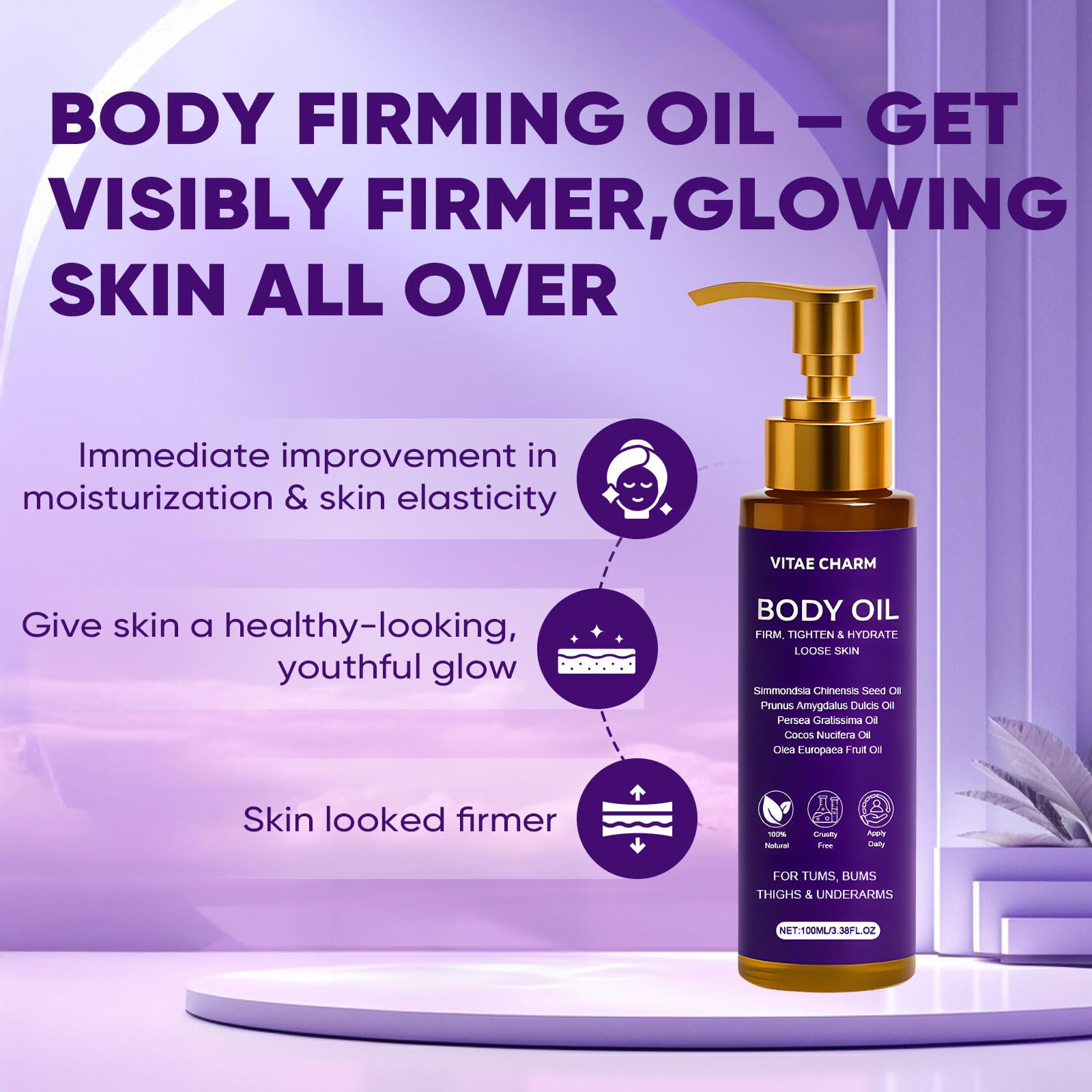 Zotreval Vitae Charm Body Oil | Luxury Firming & Hydration for Crepe Skin