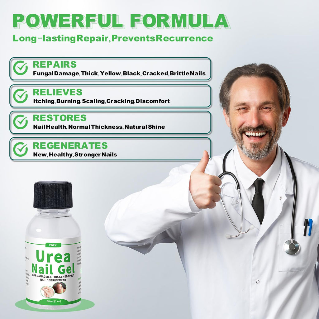 ZOXY Urea Nail Gel 40% – Softens Thick Nails & Discoloration | Fast-Absorbing Nail Restoration