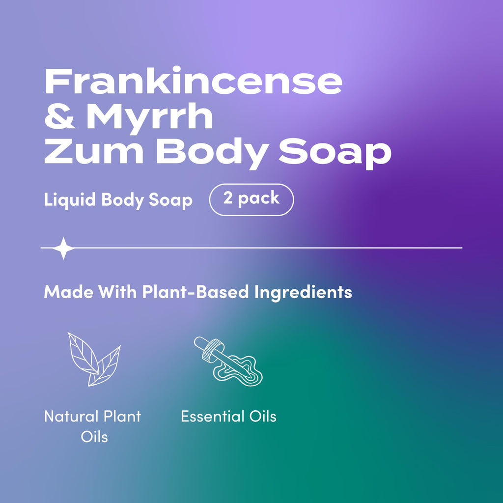 Zum Body Soap – Frankincense & Myrrh (16 fl oz, 2 pack) | Natural, Cruelty-Free Cleanser