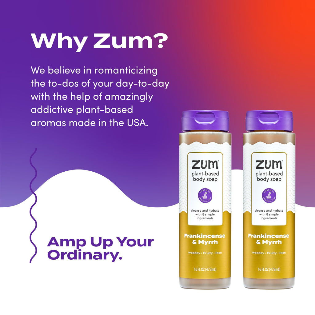 Zum Body Soap – Frankincense & Myrrh (16 fl oz, 2 pack) | Natural, Cruelty-Free Cleanser