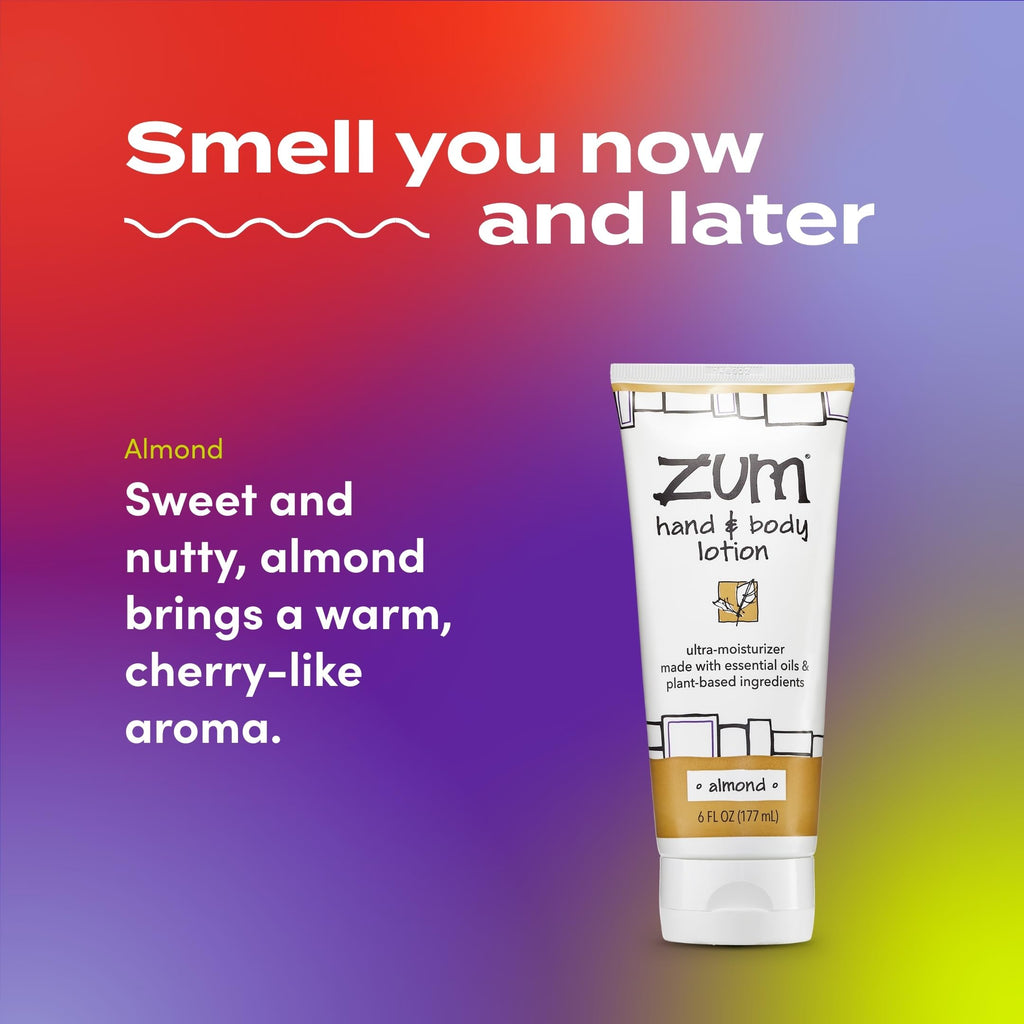 Zum Indigo Wild Hand & Body Lotion – Almond Scent, 6 fl oz, 2-Pack