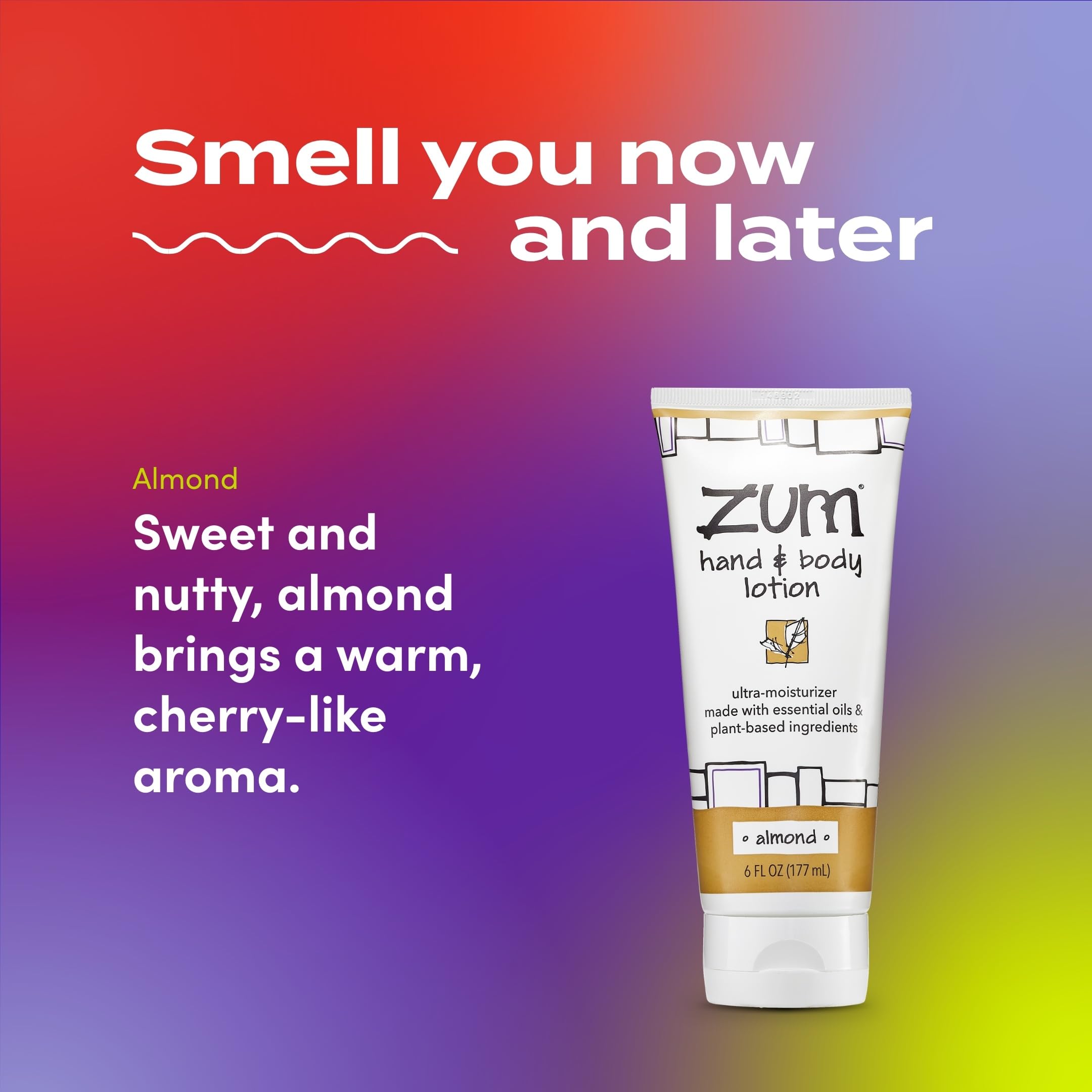 Zum Indigo Wild Hand & Body Lotion – Almond Scent, 6 fl oz, 2-Pack