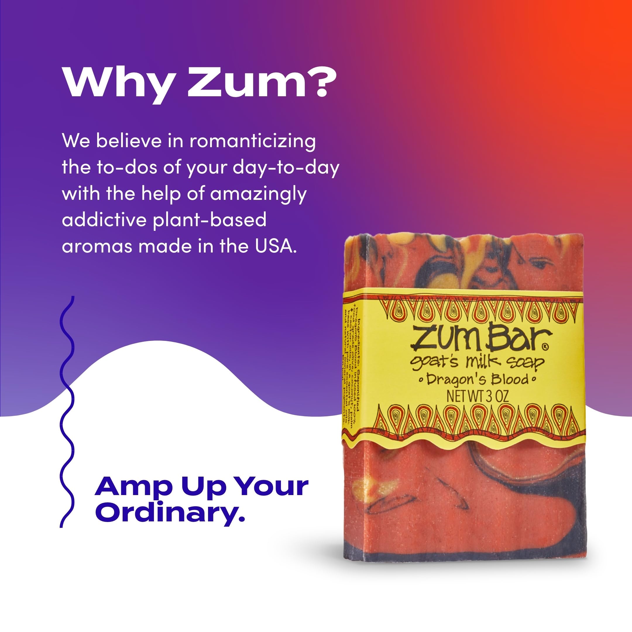 Zum Indigo Wild Goat’s Milk Soap Bar – Dragon's Blood, 3 oz (3-Pack)