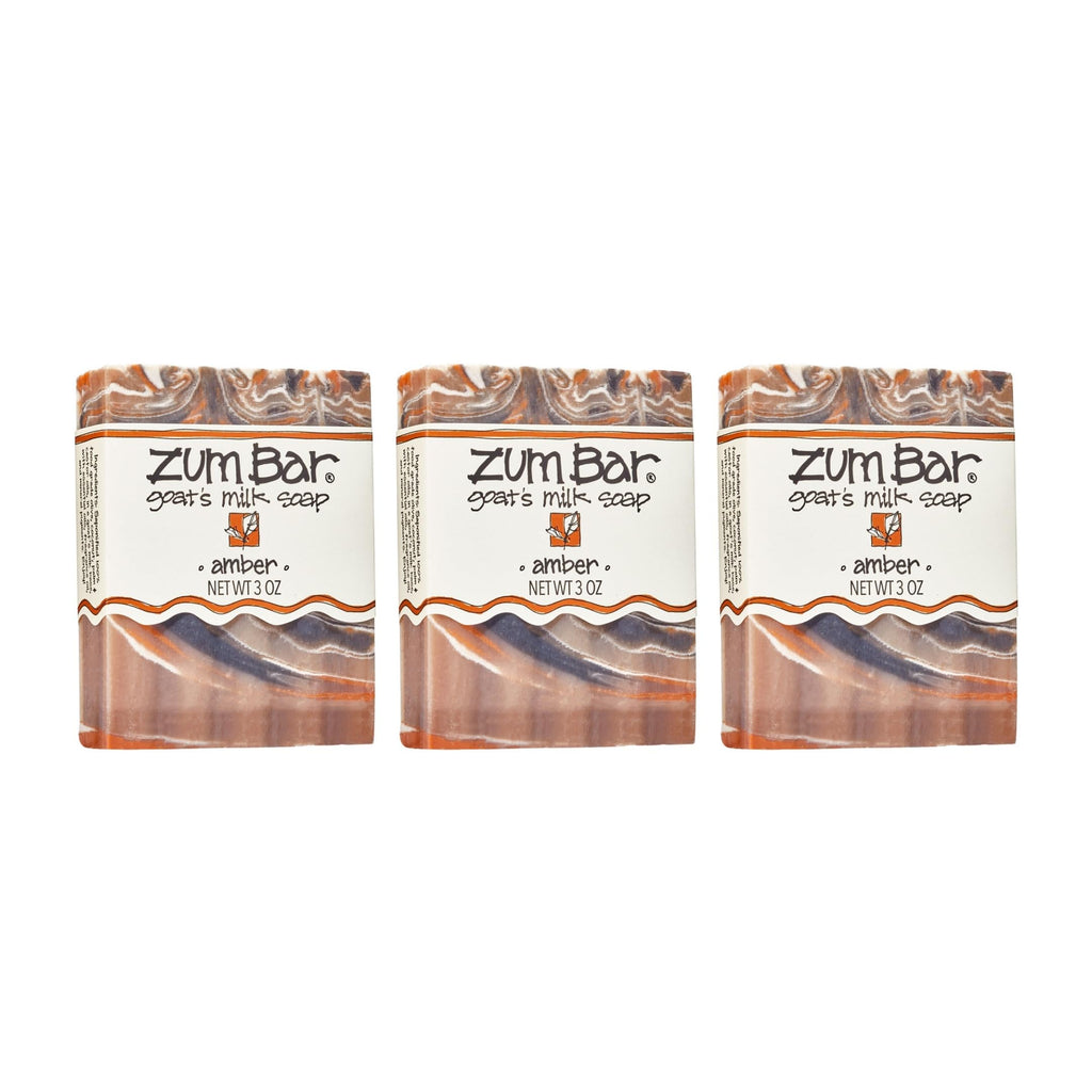 Zum Indigo Wild Goat's Milk Soap Bar – Amber, 3 oz, 3-Pack