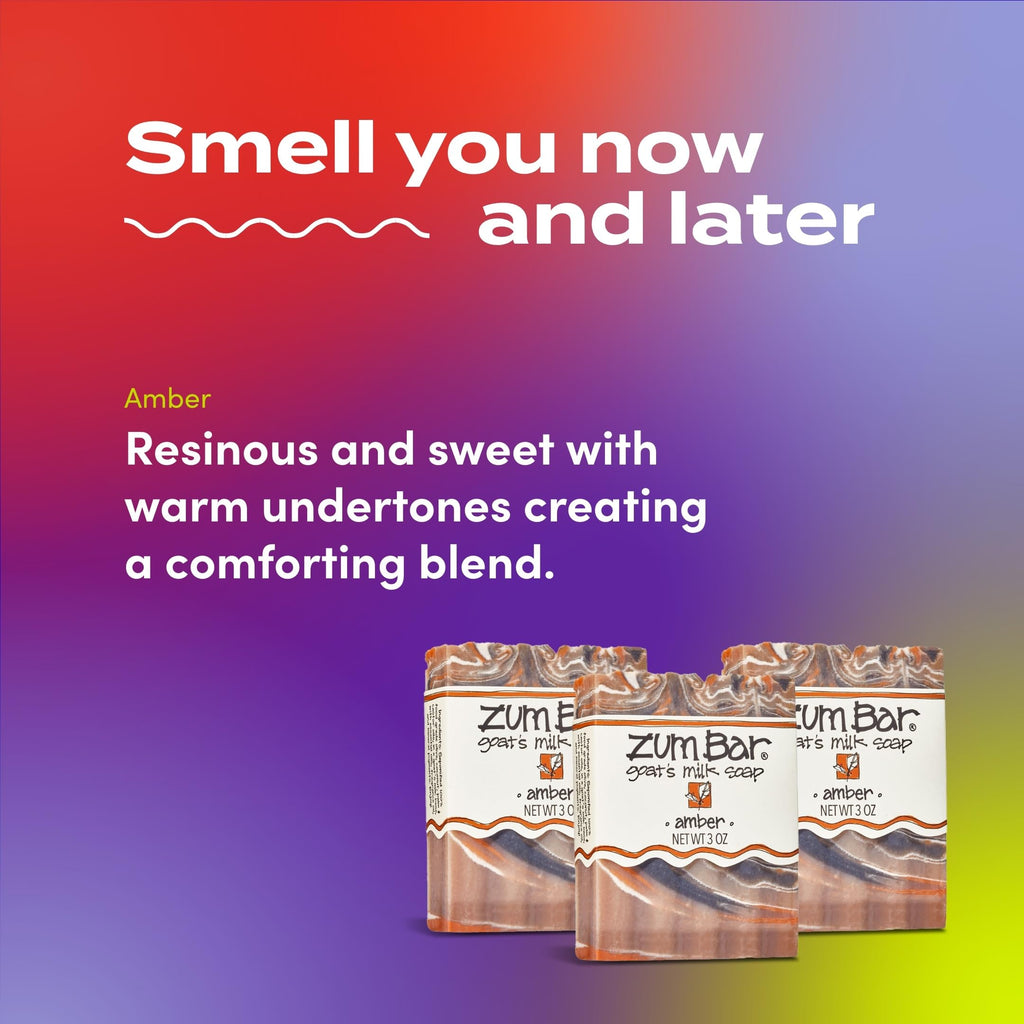 Zum Indigo Wild Goat's Milk Soap Bar – Amber, 3 oz, 3-Pack