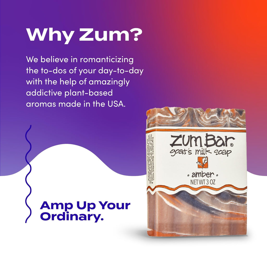 Zum Indigo Wild Goat's Milk Soap Bar – Amber, 3 oz, 3-Pack