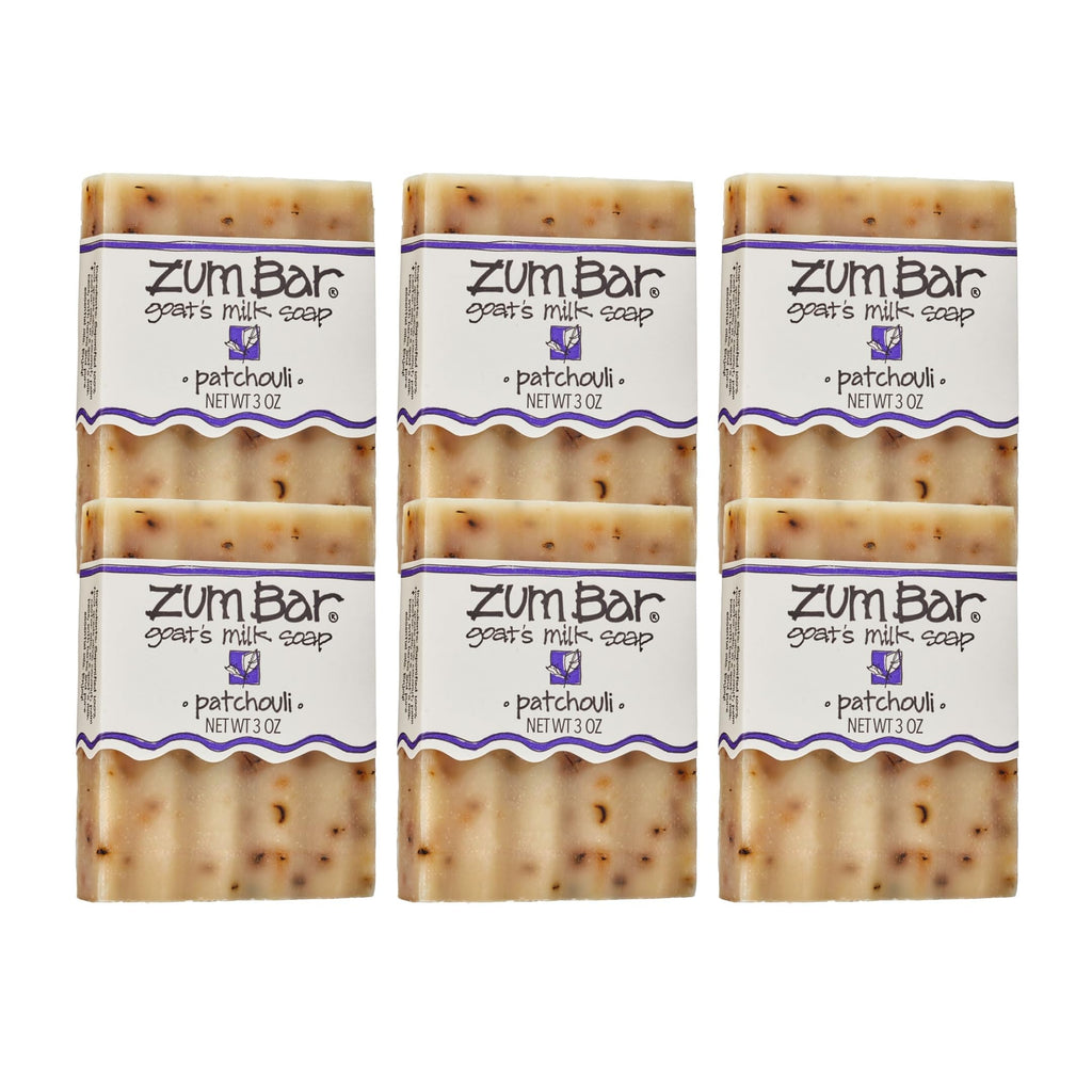 Zum Indigo Wild Goat's Milk Soap Bar – Patchouli Scent, 3 oz, Pack of 6