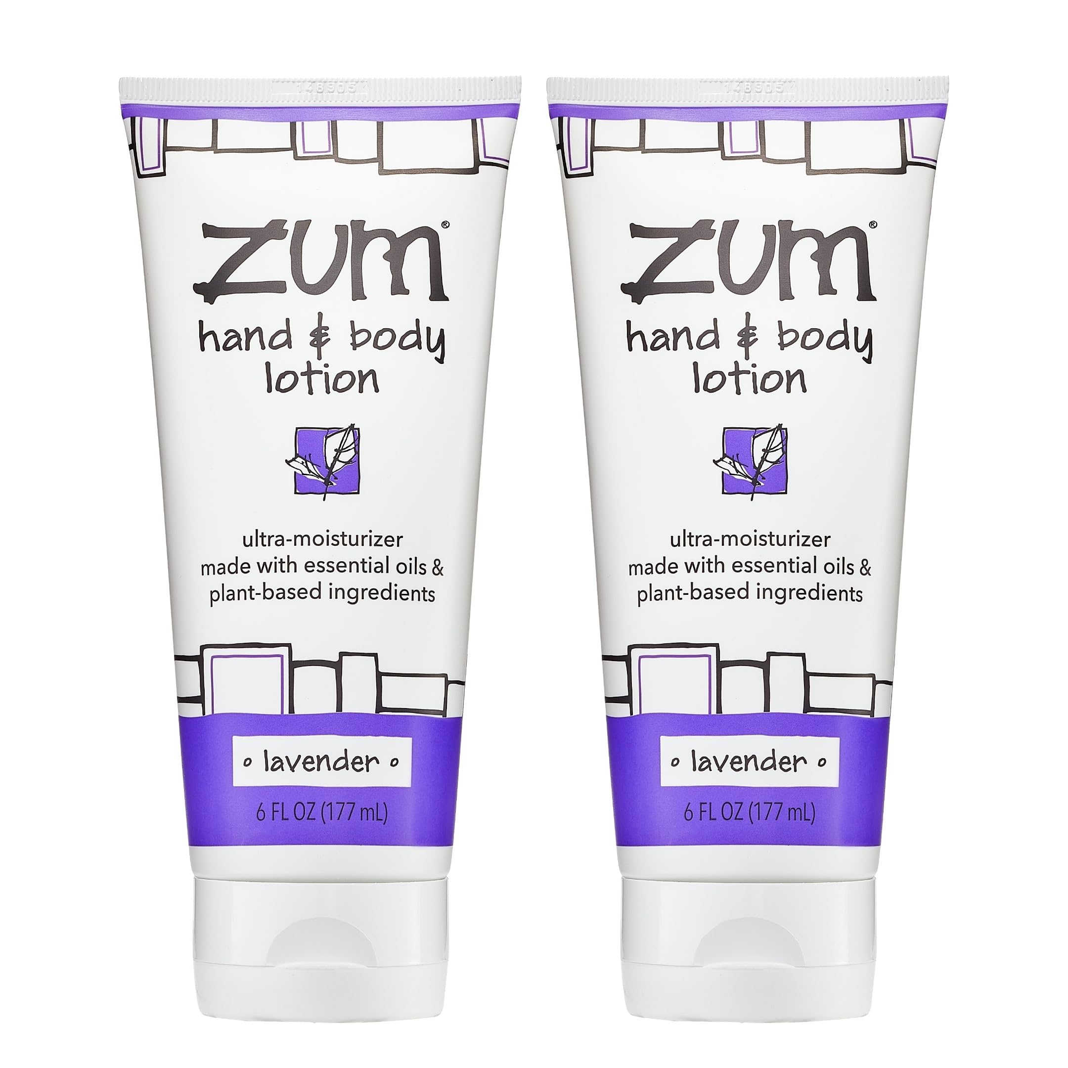 Zum Indigo Wild Hand & Body Lotion Lavender Scent 2-Pack 6 oz