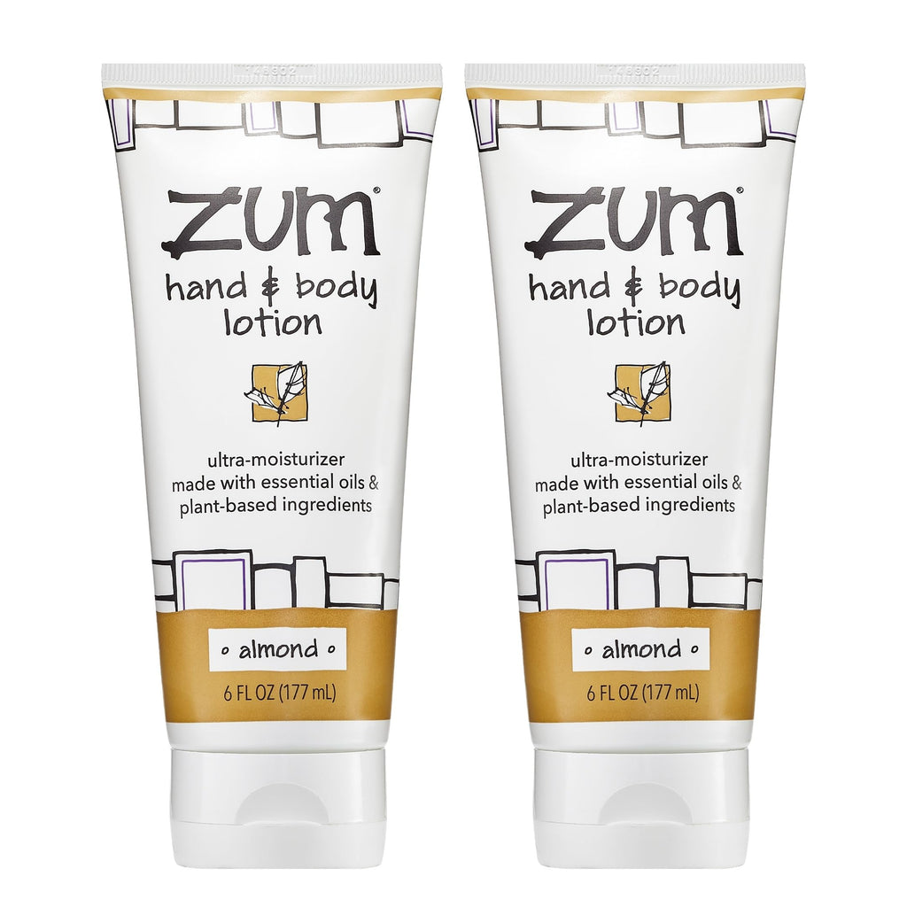 Zum Indigo Wild Hand & Body Lotion – Almond Scent, 6 fl oz, 2-Pack