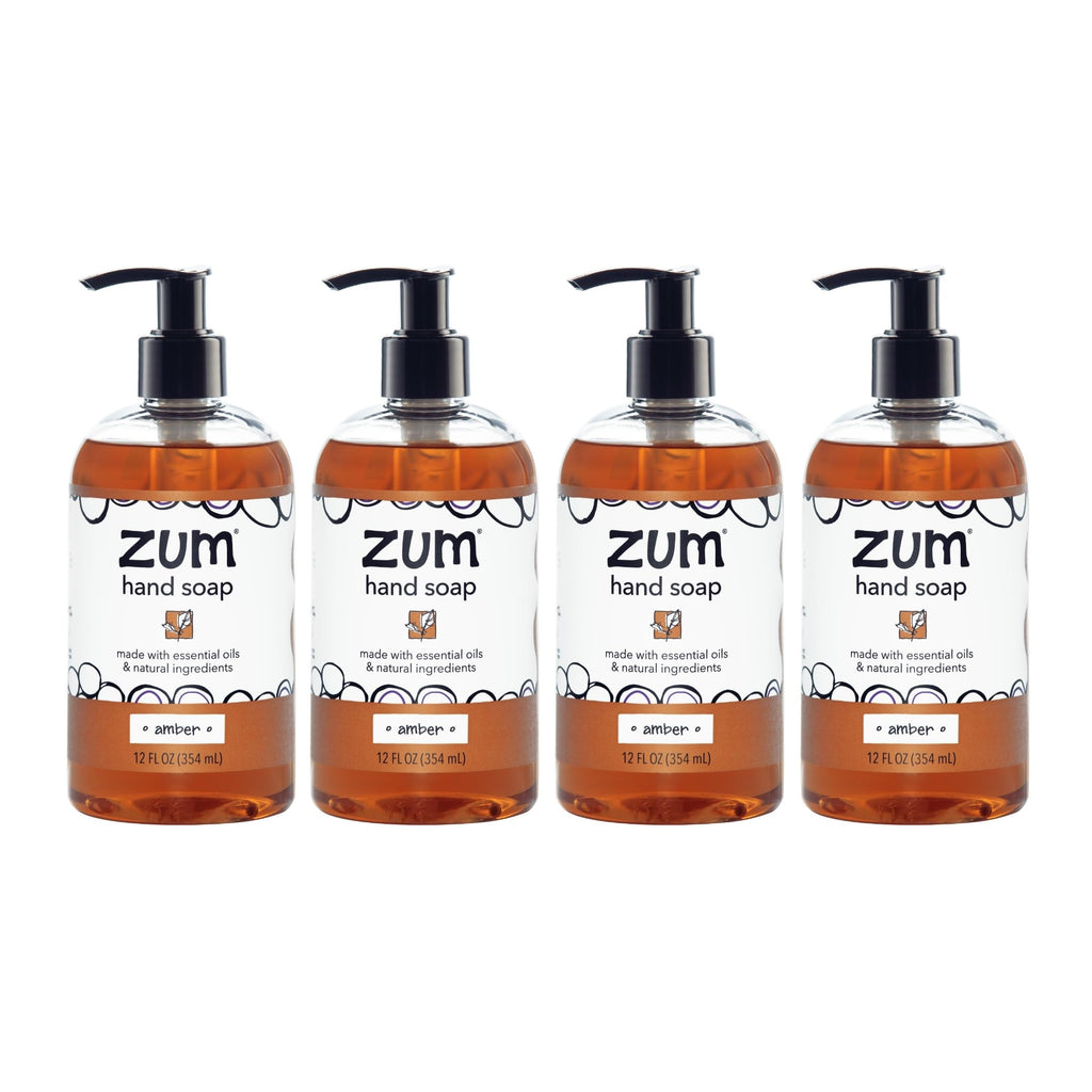 Zum Indigo Wild Hand Soap – Amber Scent, 12 oz, 4-Pack
