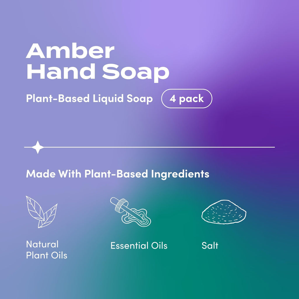 Zum Indigo Wild Hand Soap – Amber Scent, 12 oz, 4-Pack