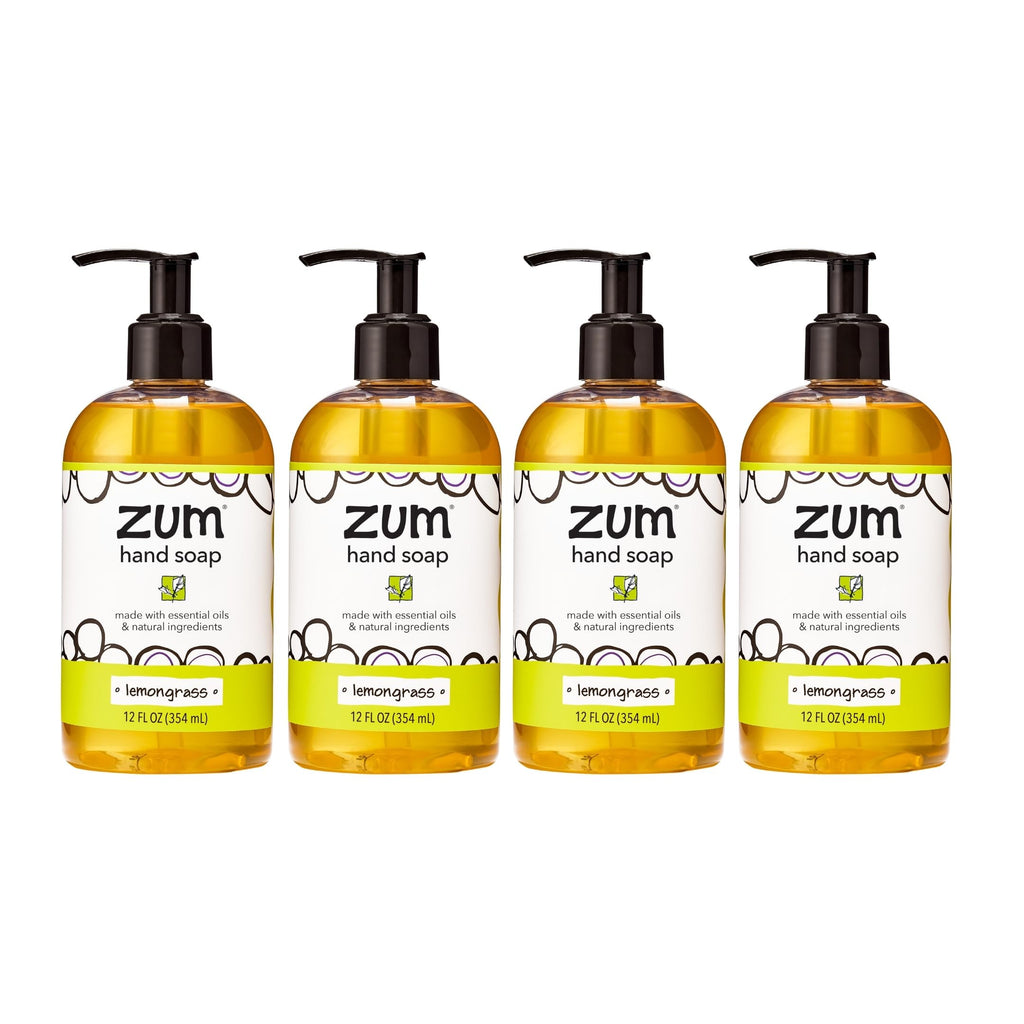 Zum Indigo Wild Hand Soap – Lemongrass Scent, 12 oz (4 Pack)