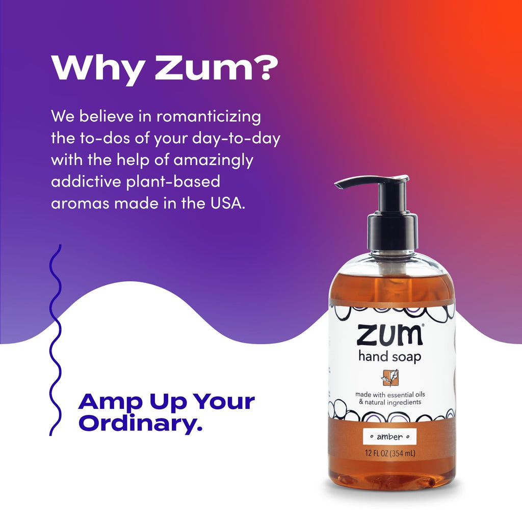 Zum Indigo Wild Hand Soap – Amber Scent, 12 oz, 4-Pack